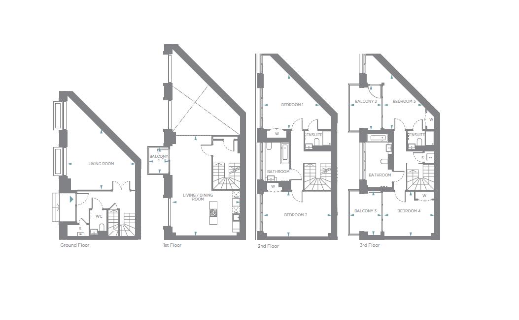 4 Bedrooms  to rent in Surrey Quays Road, London SE16