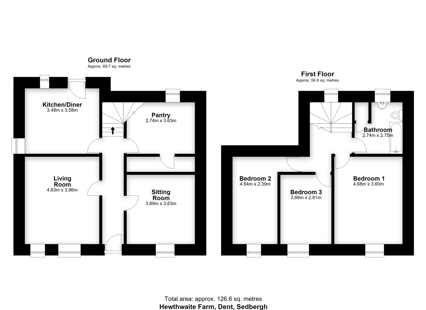 Gap and Hewthwaite Farm, Dent, Sedbergh floorplan