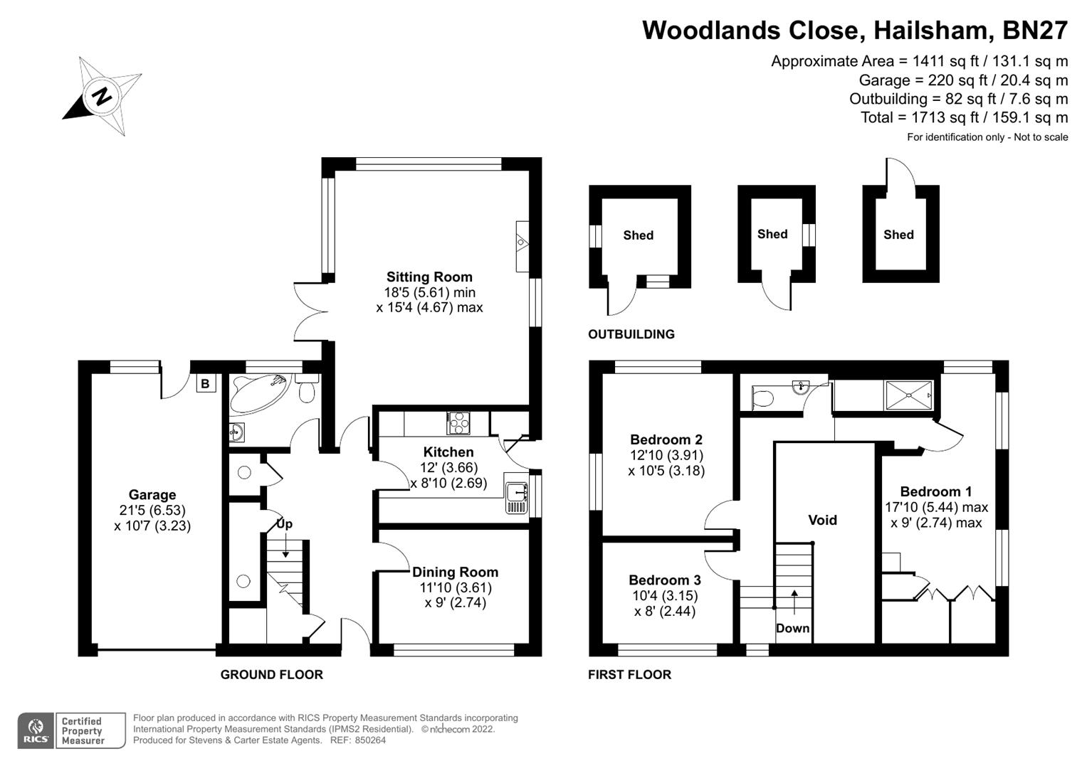 Woodlands Close, Hailsham BN27, 4 bedroom detached house for sale