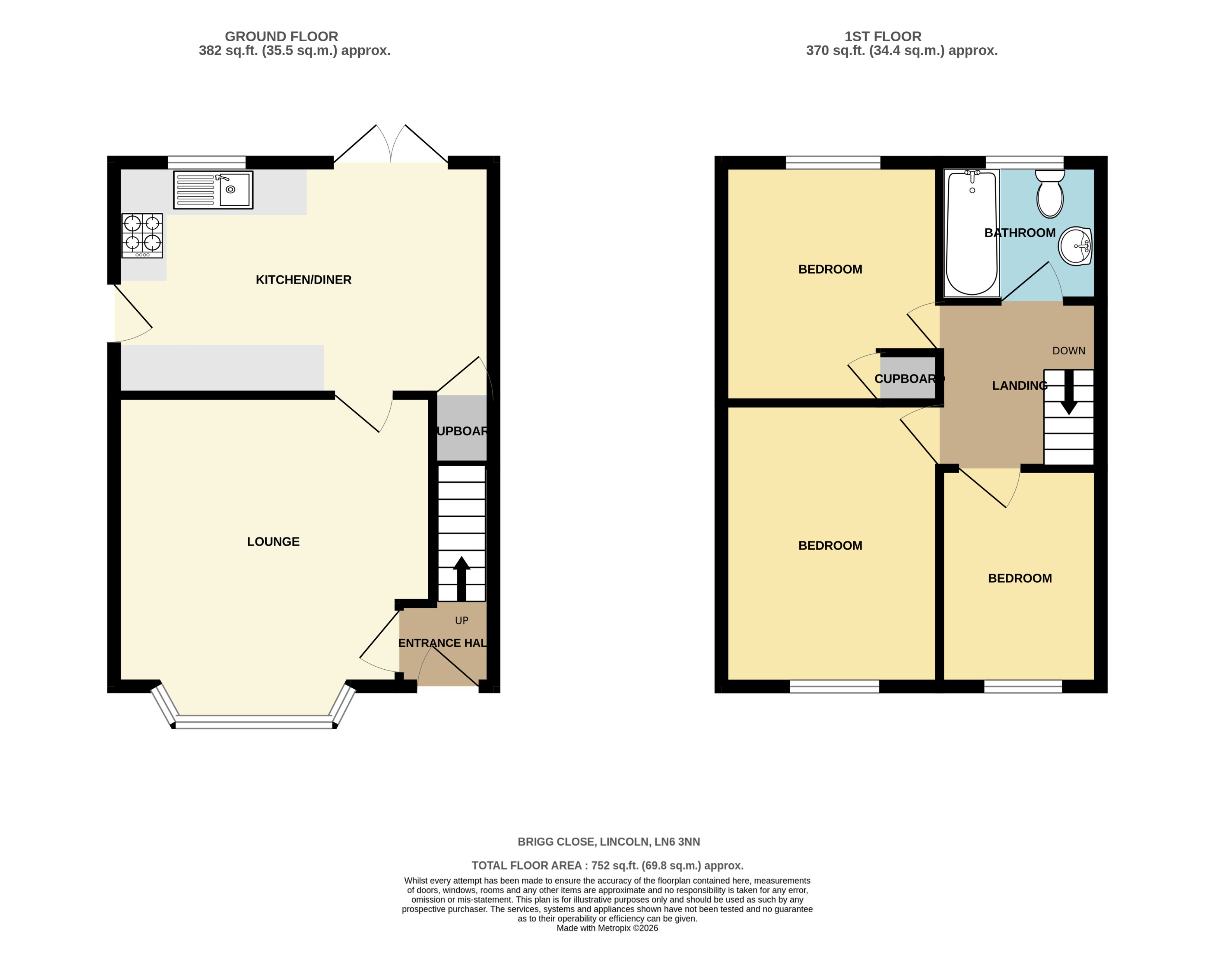 6, Brigg Close, Lincoln floorplan