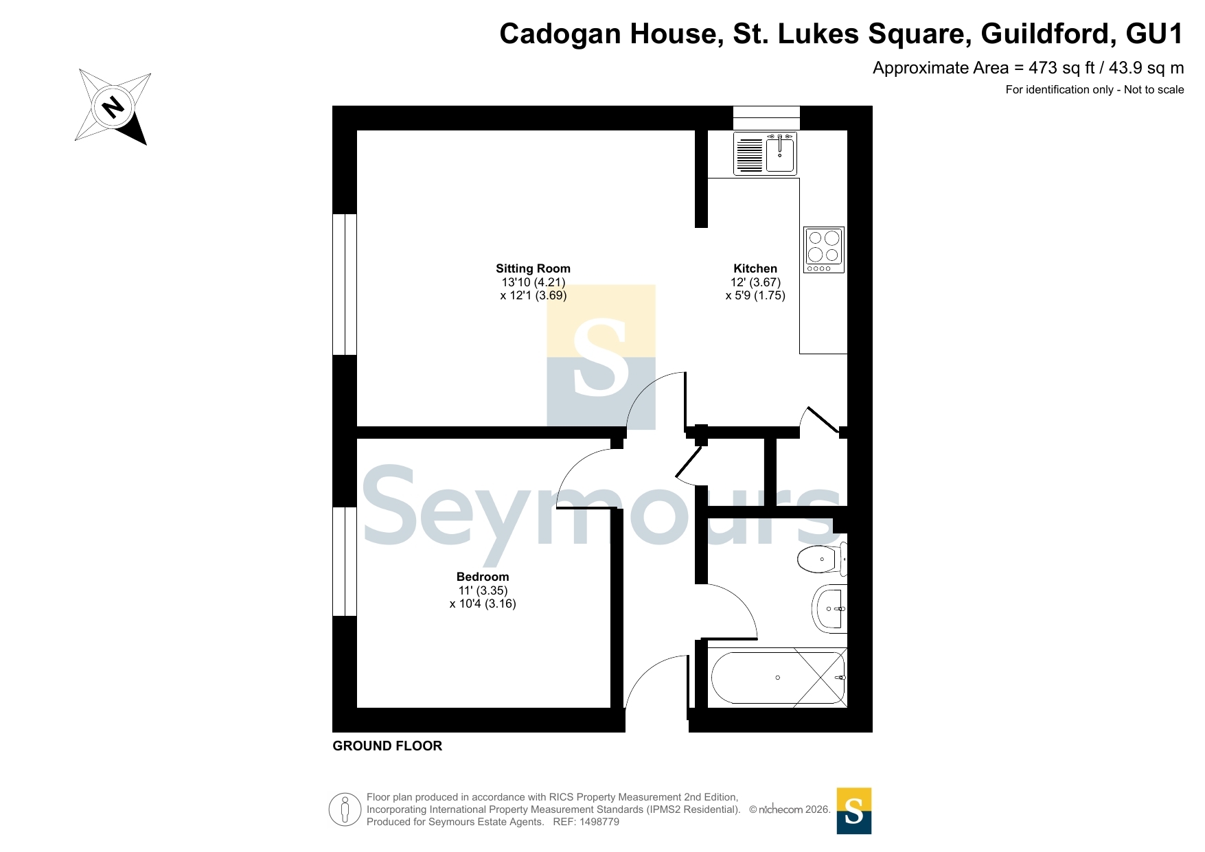 1 Cadogan House,, St. Lukes Square, Surrey floorplan