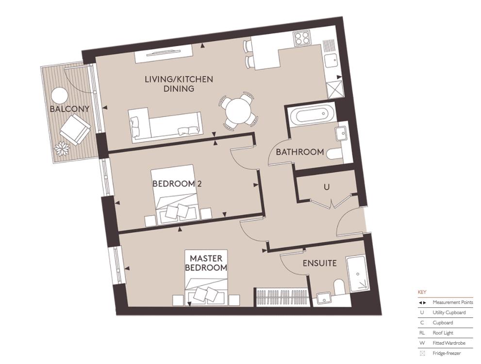 201, The Barker, Birmingham floorplan