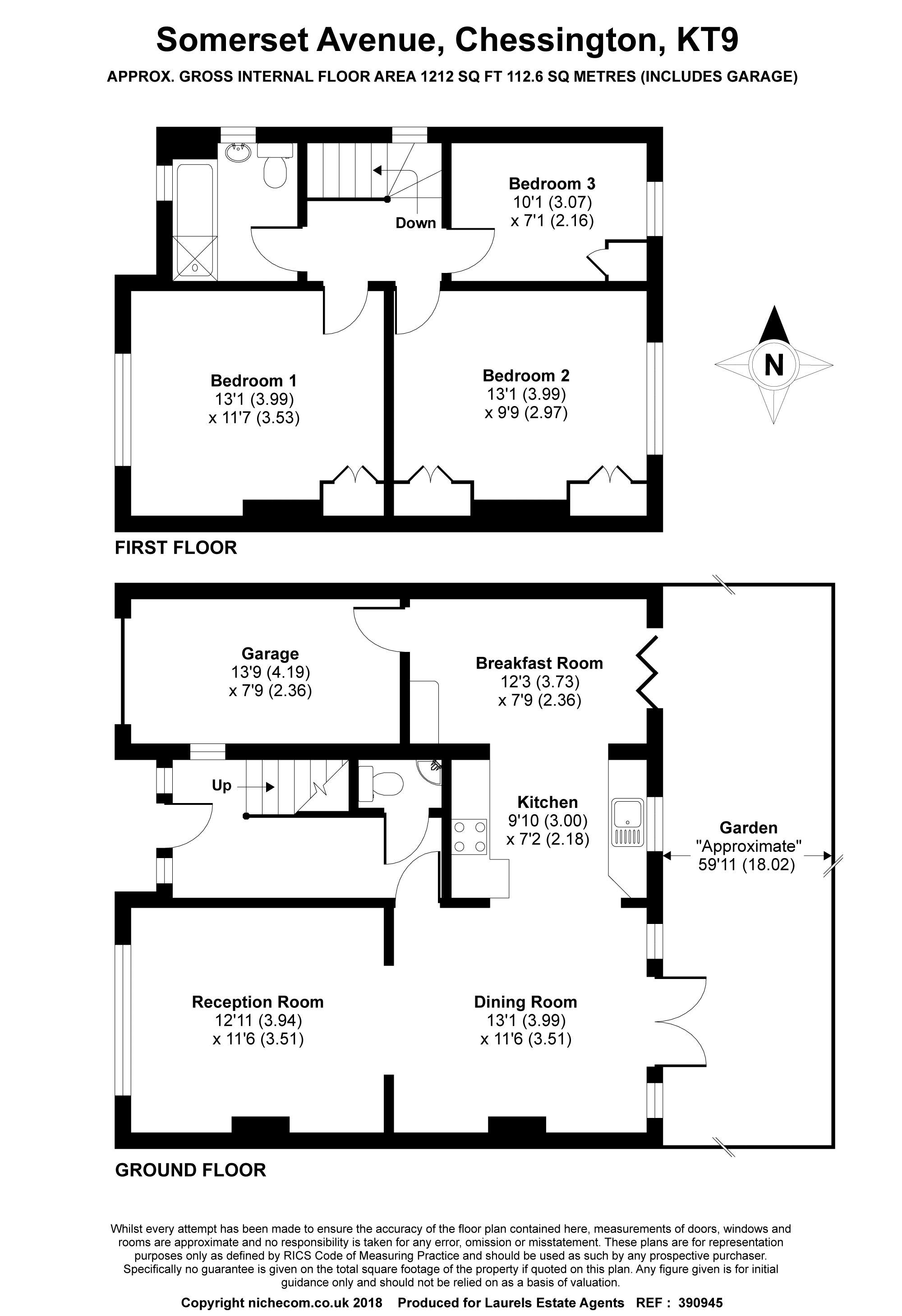 3 Bedrooms Semi-detached house for sale in Somerset Avenue, Chessington KT9