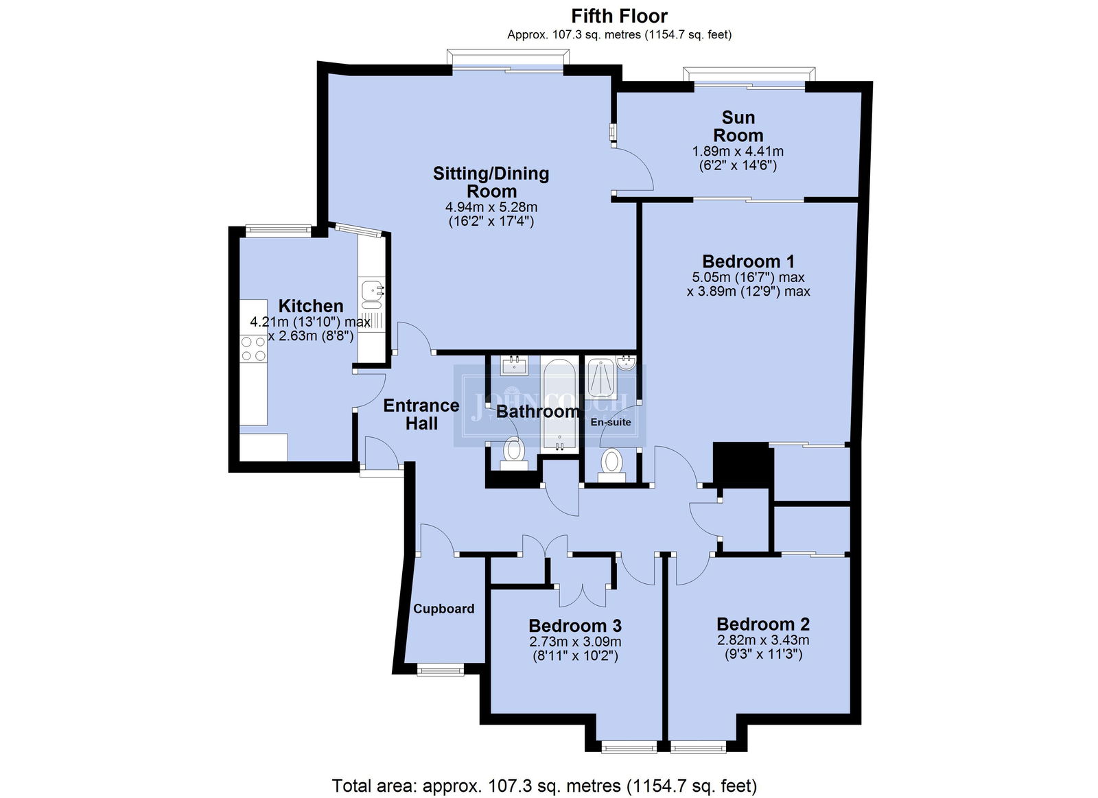 Teneriffe,Flat 12, Middle Warberry Road, Torquay floorplan