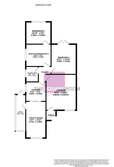 33, Links Road, Knott End on Sea floorplan