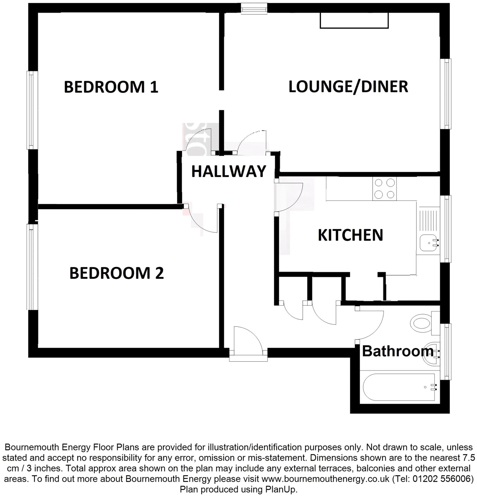 2B, Anstey Close, Bournemouth floorplan
