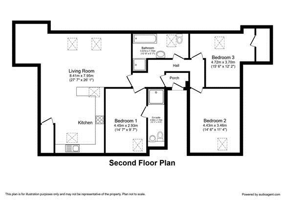3 Bedrooms Flat to rent in Massetts Road, Horley RH6
