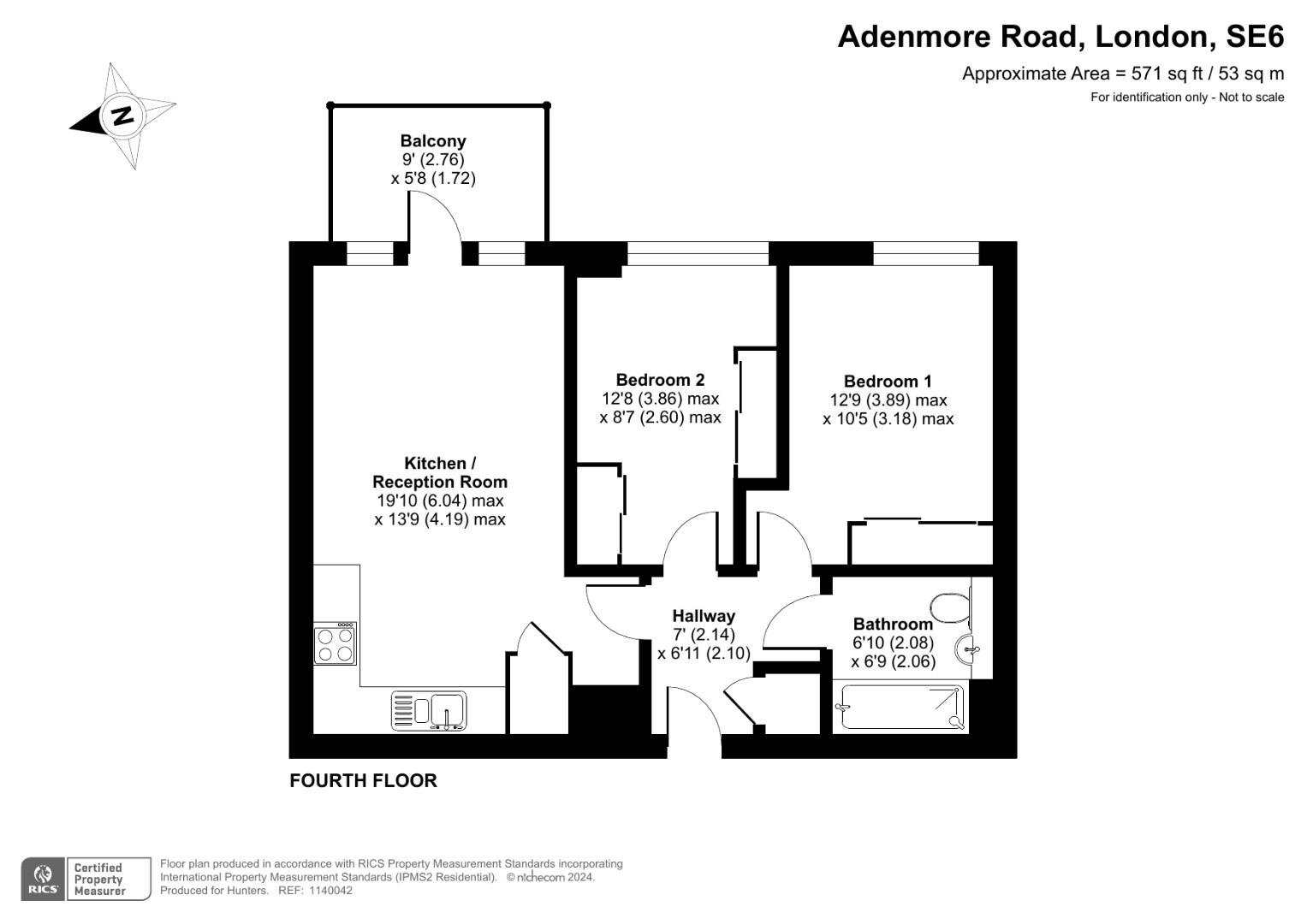 56 Grosvenor Court, Adenmore Road, London floorplan
