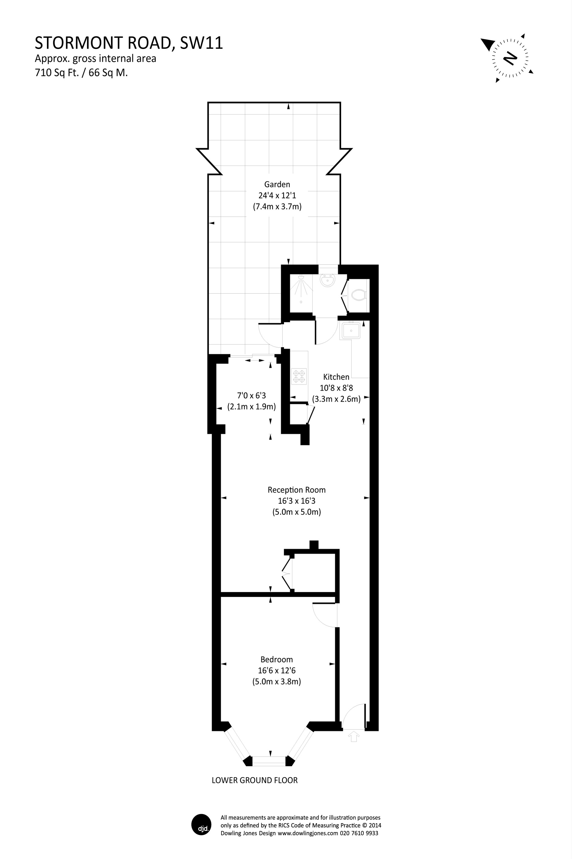 1 Bedrooms Flat to rent in Stormont Road, London SW11