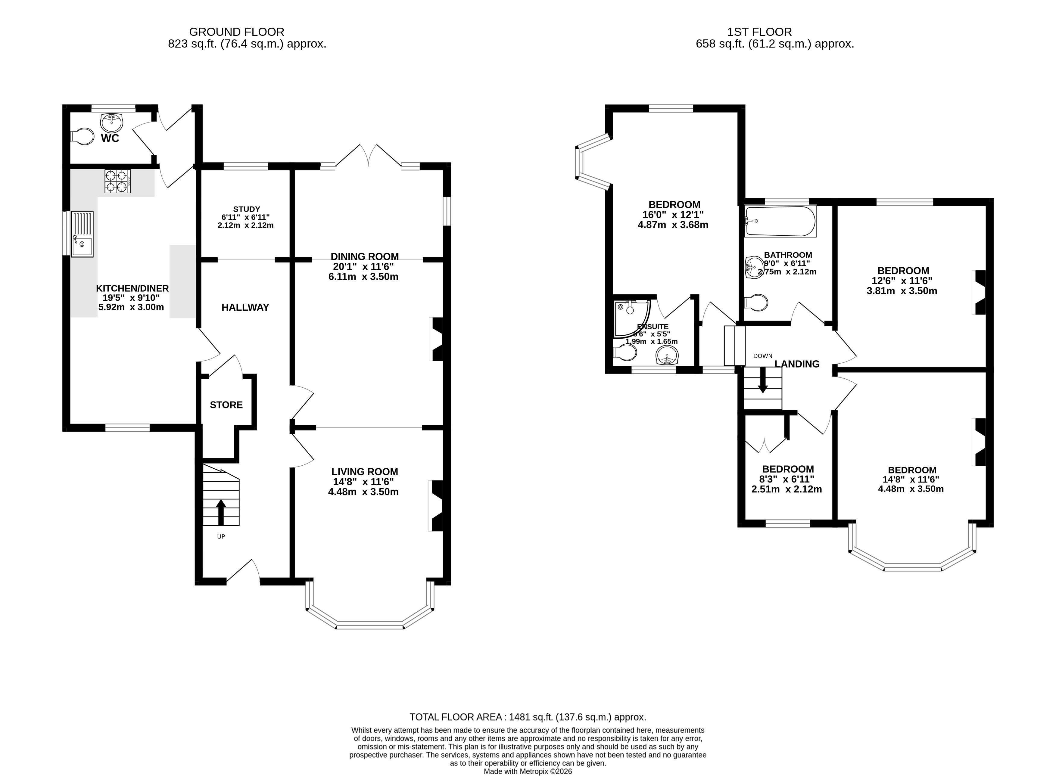 1, Mount Pleasant, Nottingham floorplan