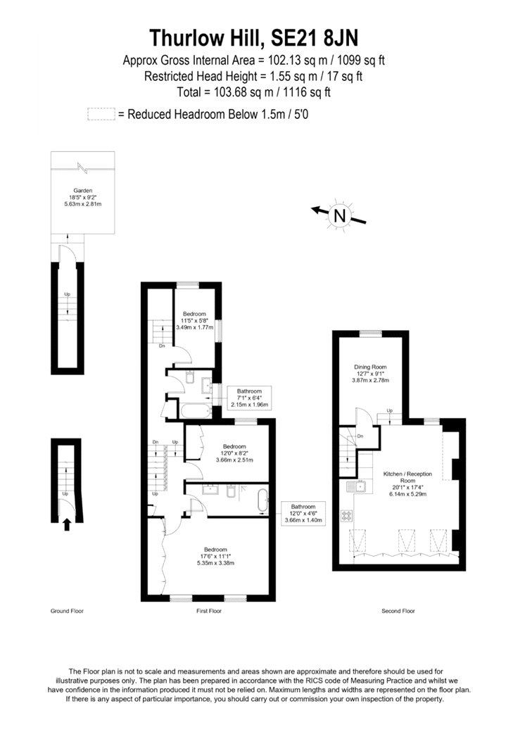 Flat B, 66, Thurlow Hill, London floorplan