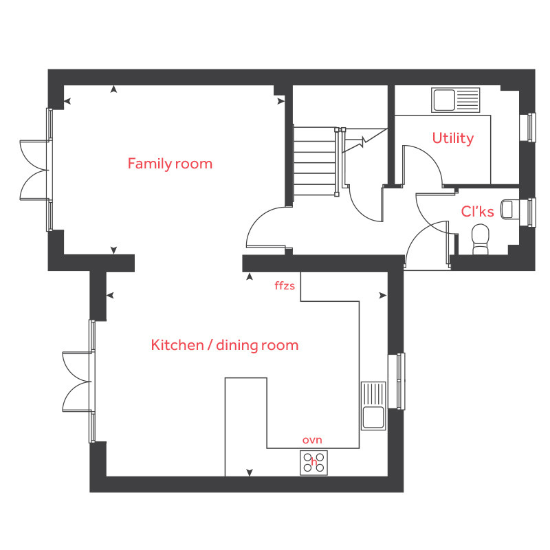 244, Chard Road, Axminster floorplan