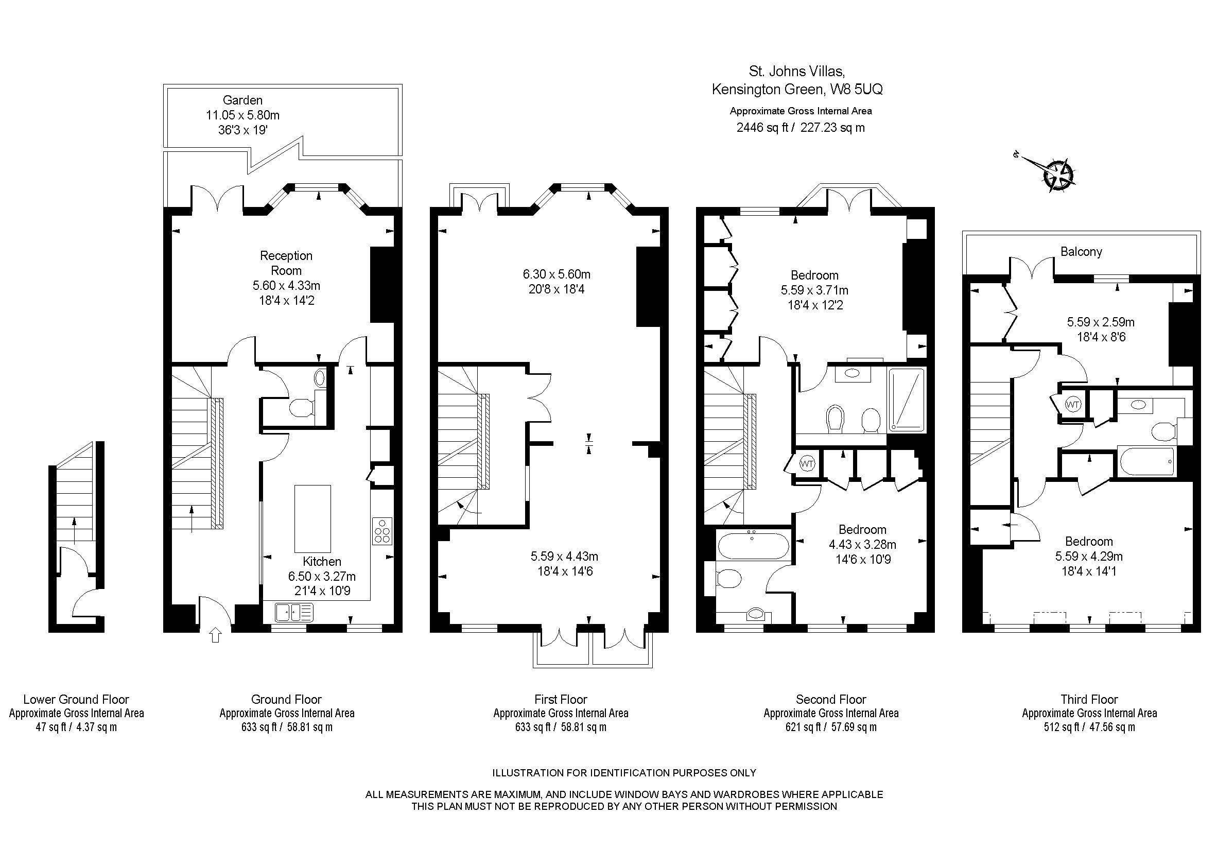 5 Bedrooms  to rent in St. Johns Villas, London W8