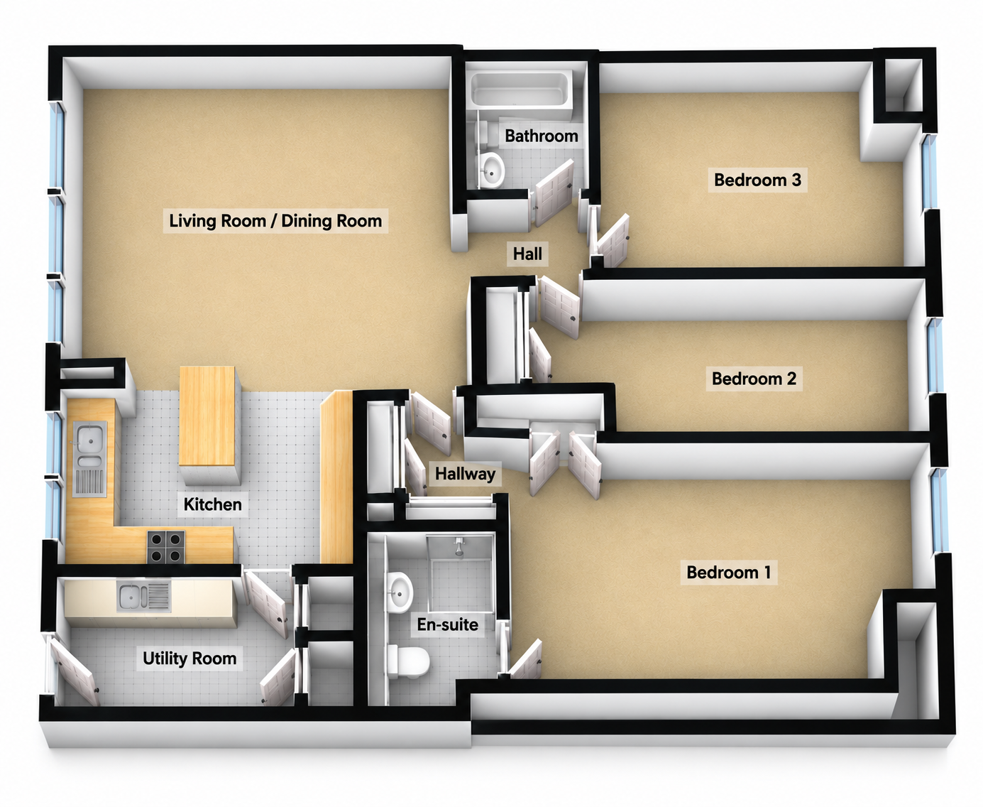 The Flat, 95, Atholl Road, Pitlochry floorplan