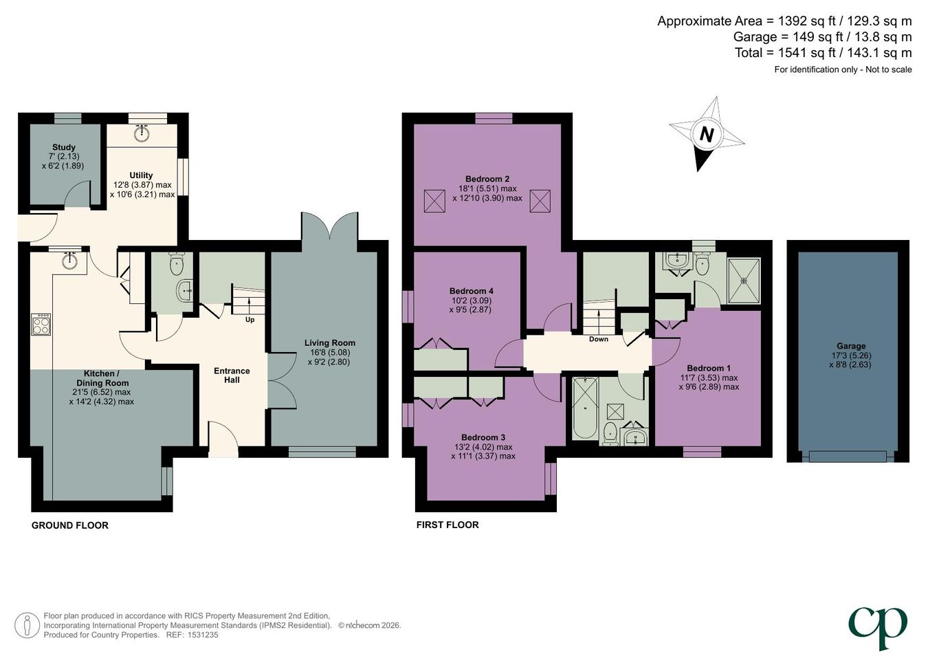 8, The Brambles, Flitton floorplan