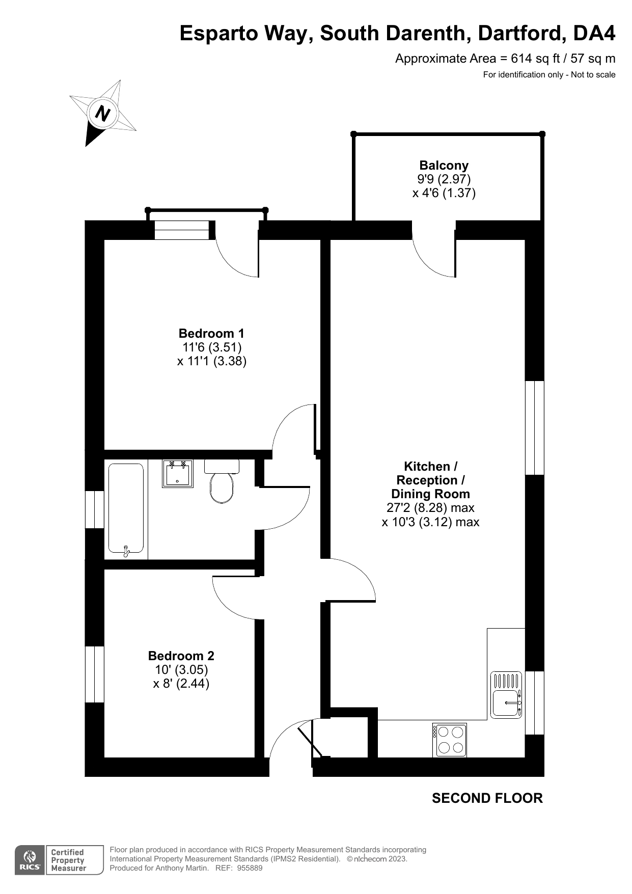 Esparto Way, South Darenth, Kent DA4, 2 bedroom flat for sale