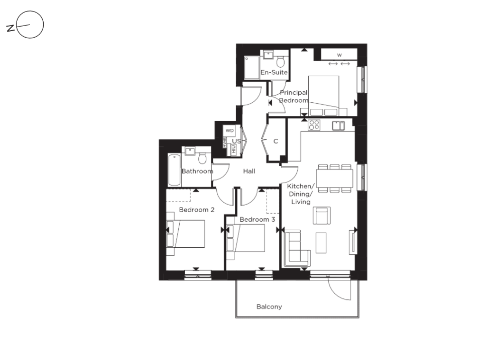 Appartment 935, The Empire, Dagenham Green, London floorplan