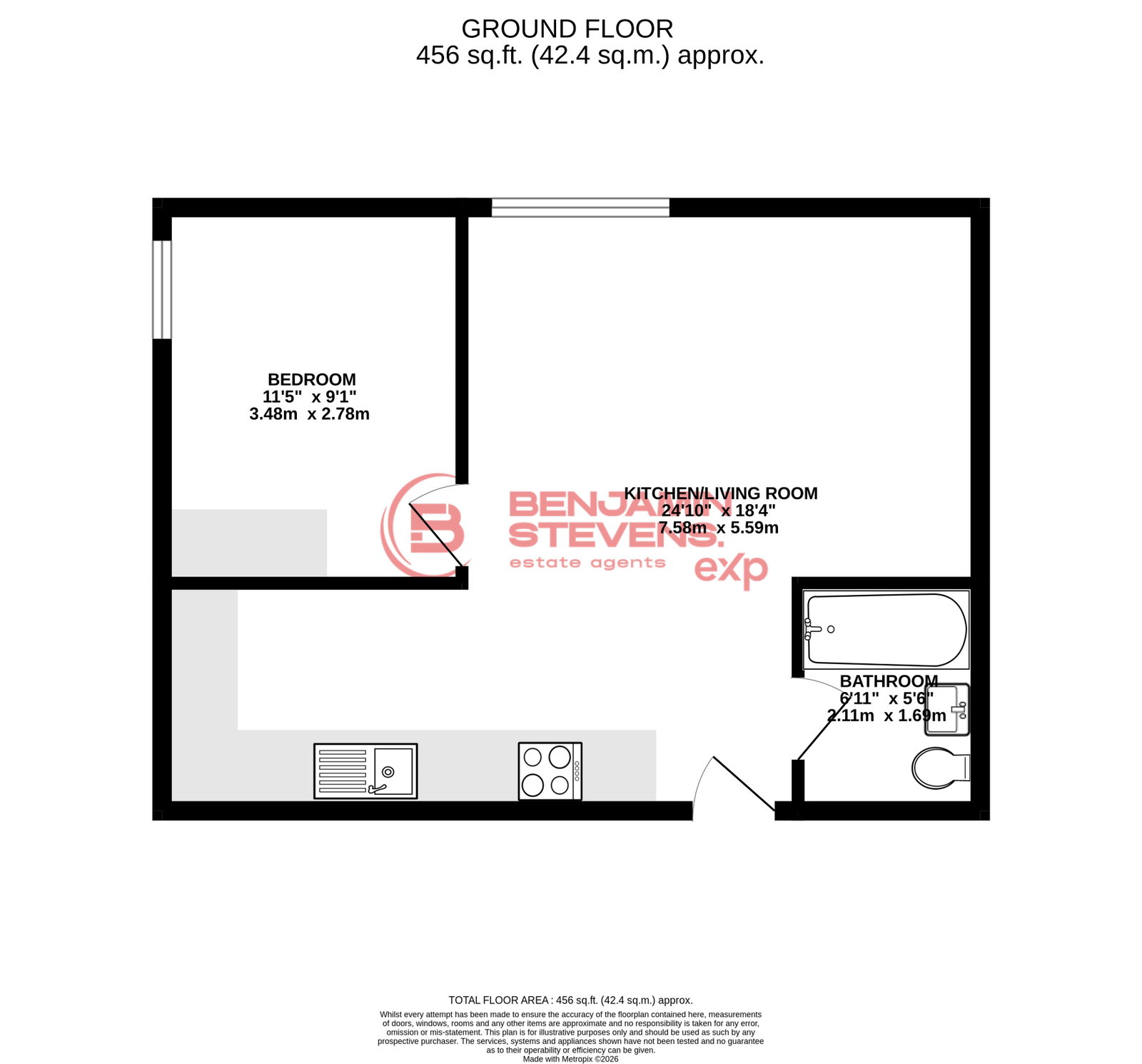 6 Prestige House, 16 Melbourne Road, Bushey floorplan