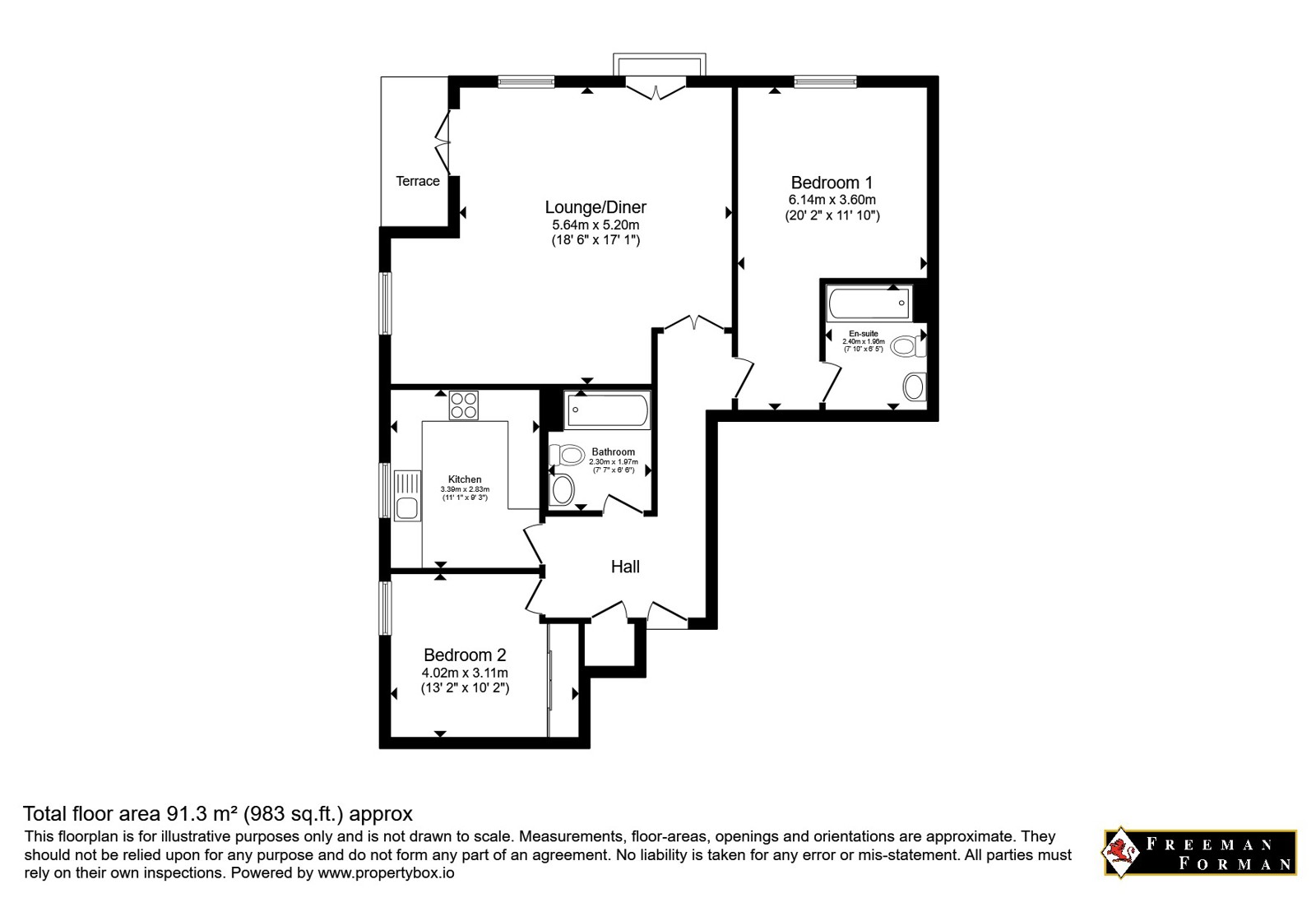 Flat 13, Hildenbrook House,, The Slade, Kent floorplan