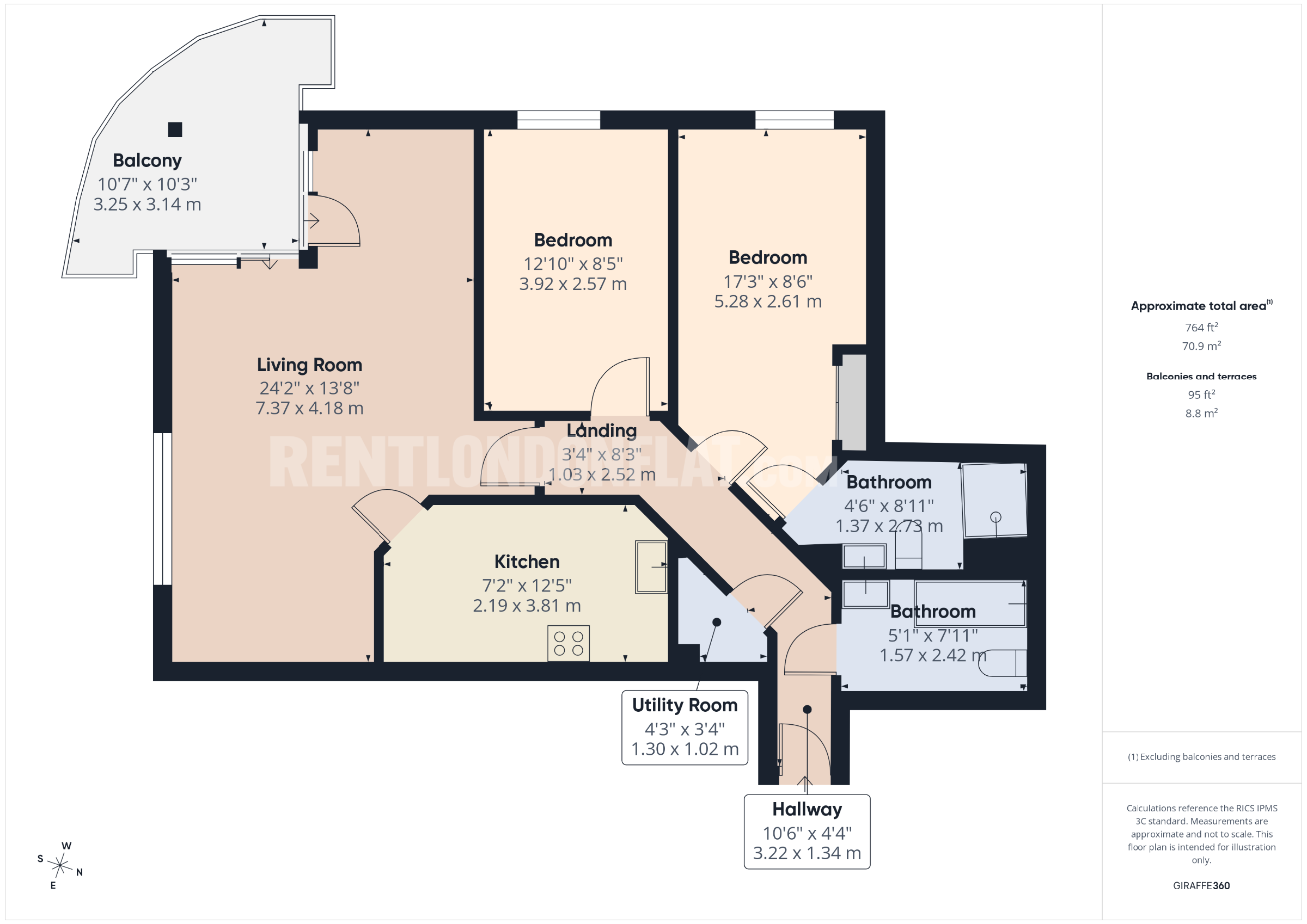 Flat 146, Warren House, London floorplan