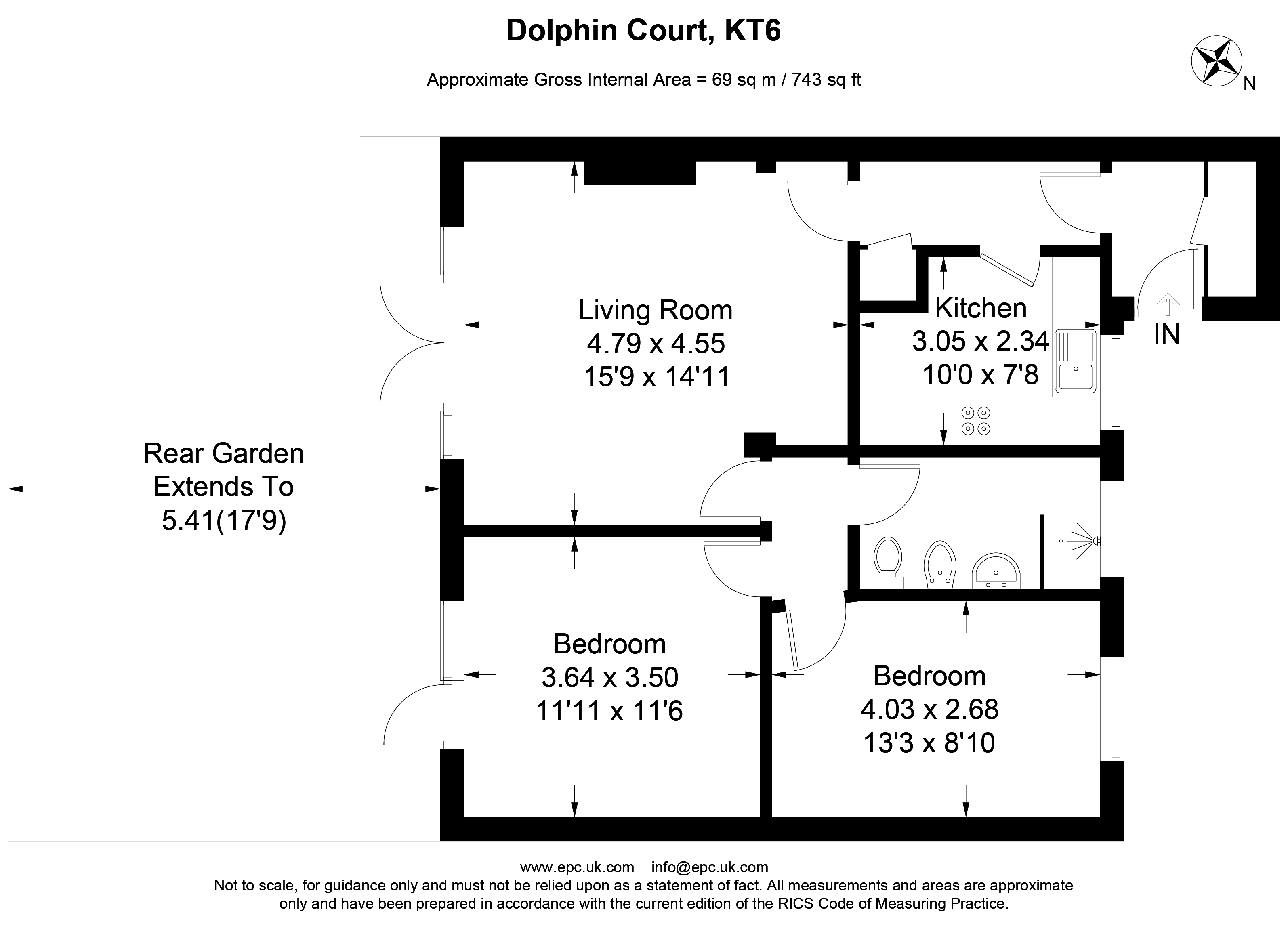 2 Bedrooms Flat for sale in Dolphin Close, Surbiton KT6