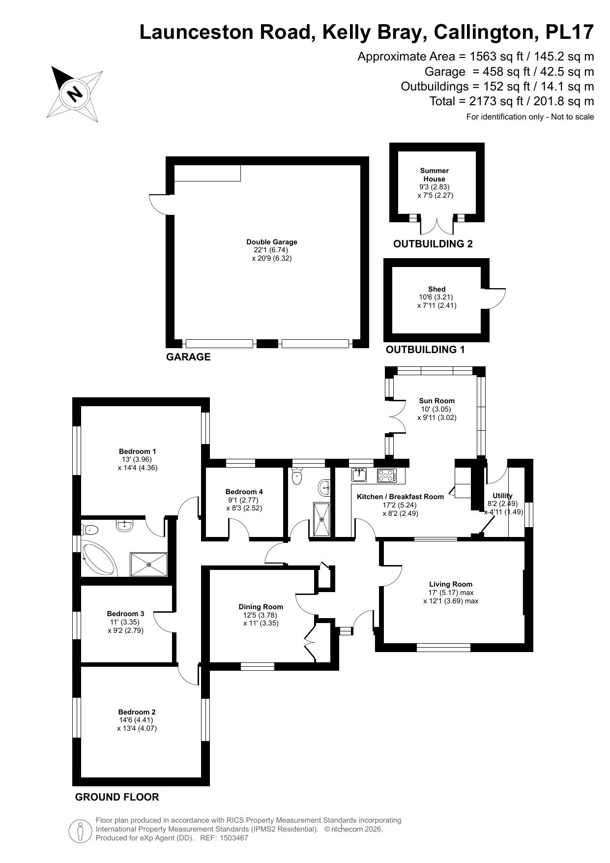 158, Launceston Road, Callington floorplan