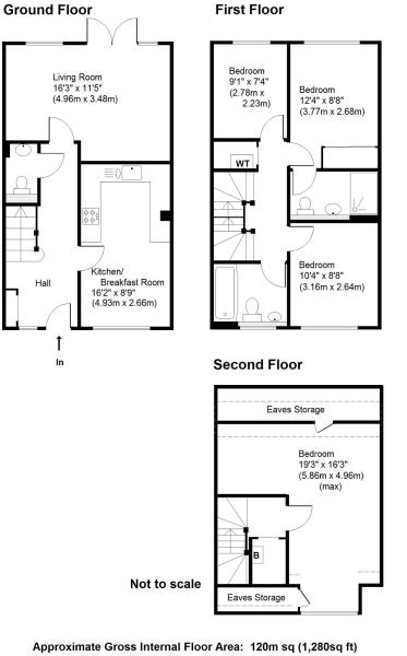 4 Bedrooms Terraced house to rent in Swansmere Close, Walton On Thames, Walton, Surrey KT12