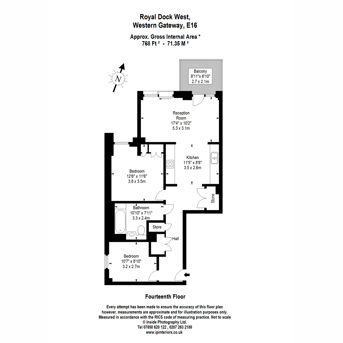 12, Western Gateway, E16 floorplan