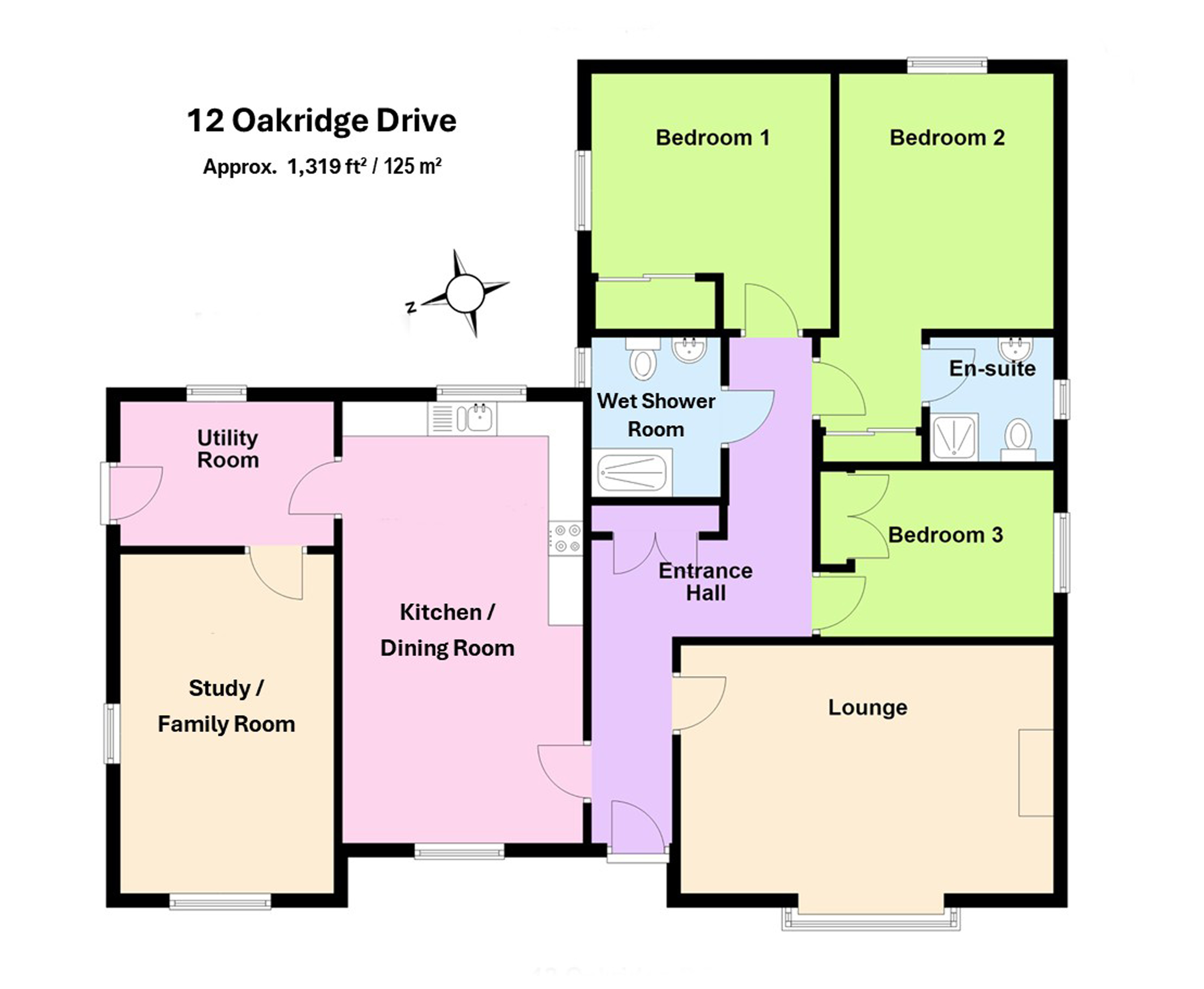 12, Oakridge Drive, Powys floorplan