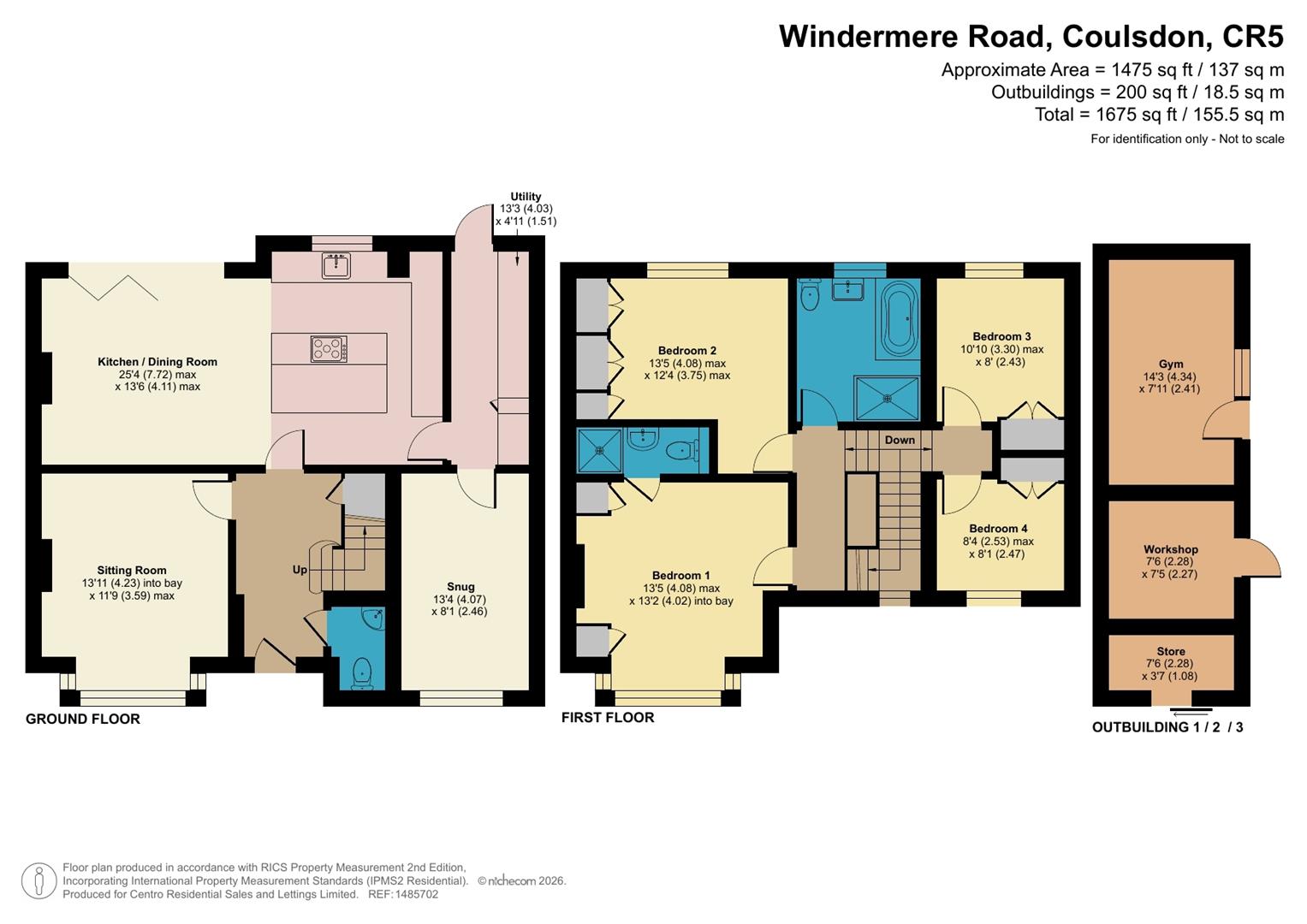 90, Windermere Road, Coulsdon floorplan