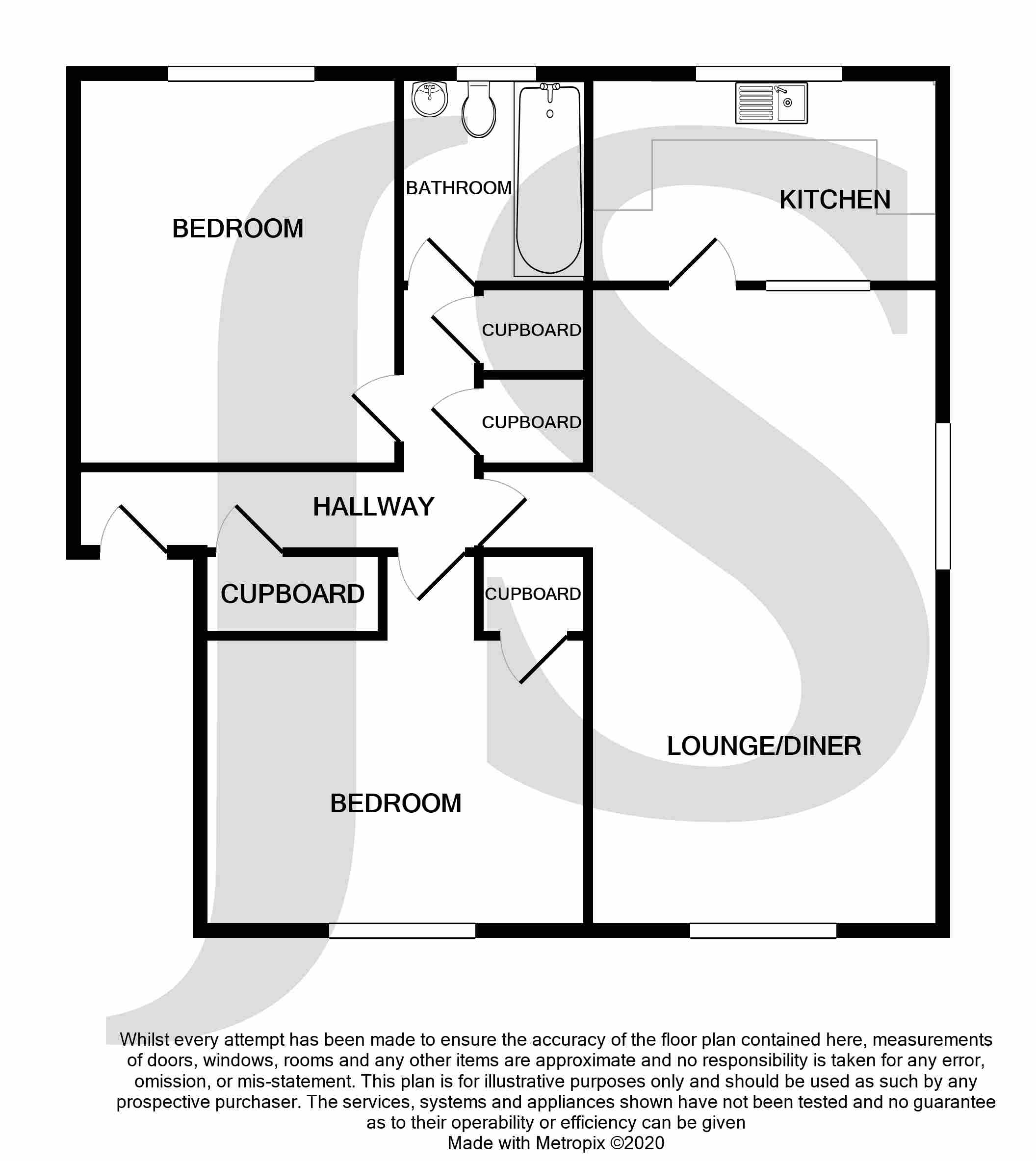 St. Giles Close, ShorehamBySea BN43, 2 bedroom flat for sale