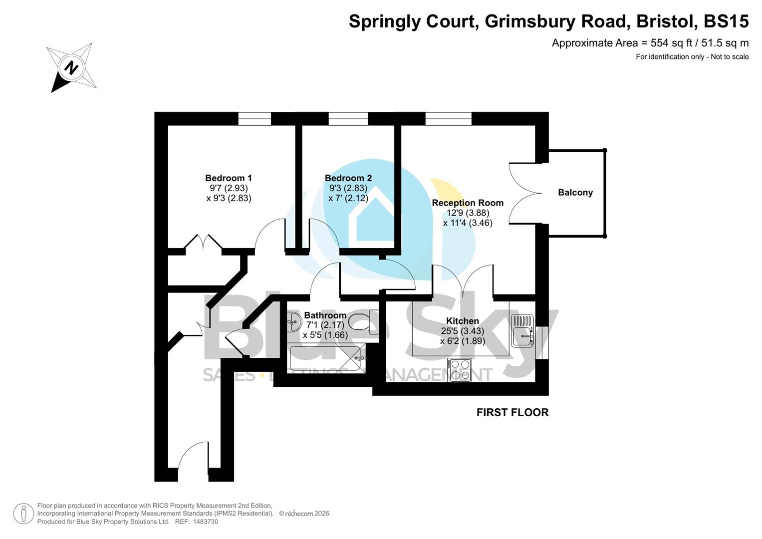 45 Springly Court, Grimsbury Road, Bristol floorplan