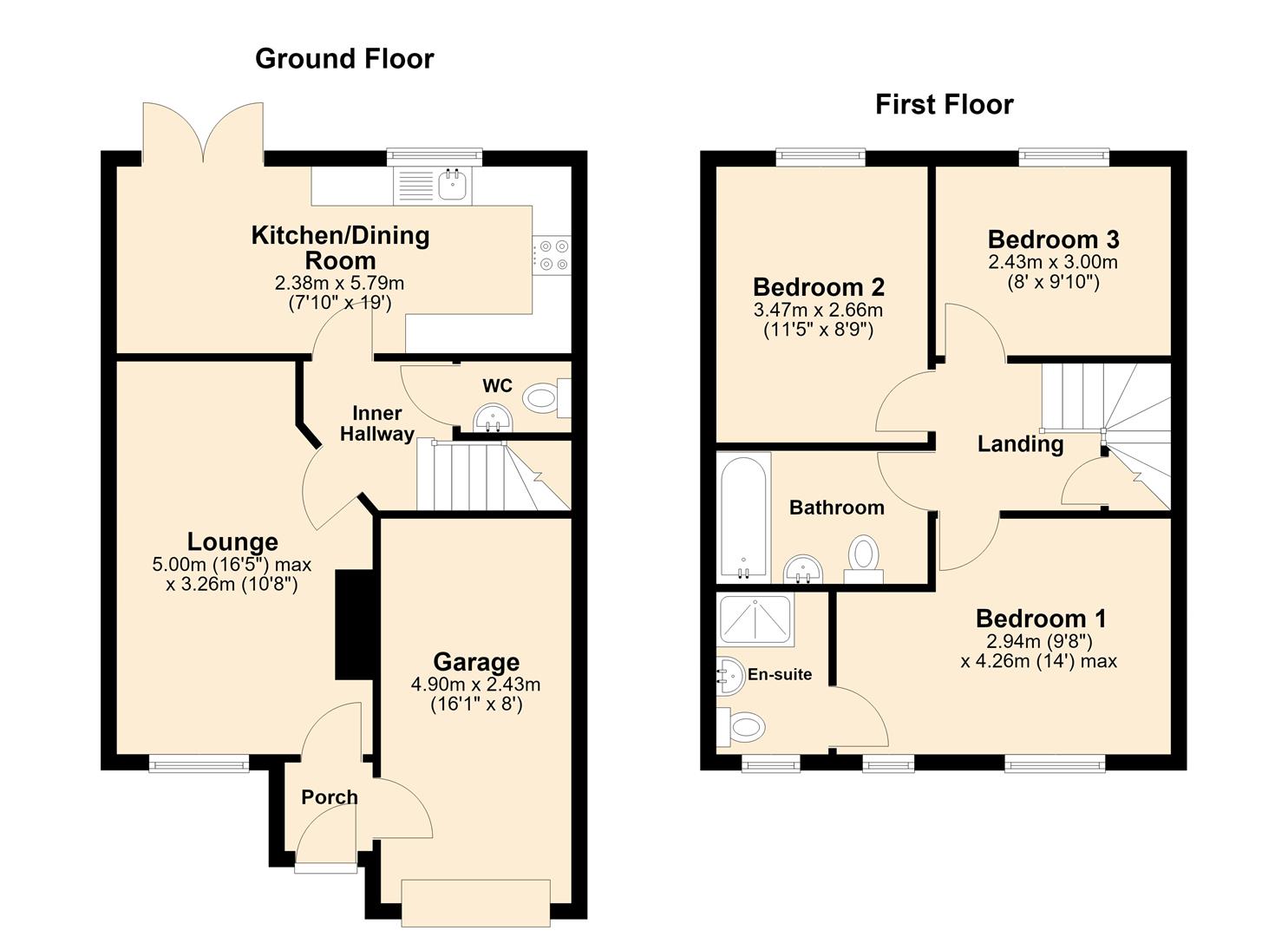 28, The Glade, Withernsea floorplan