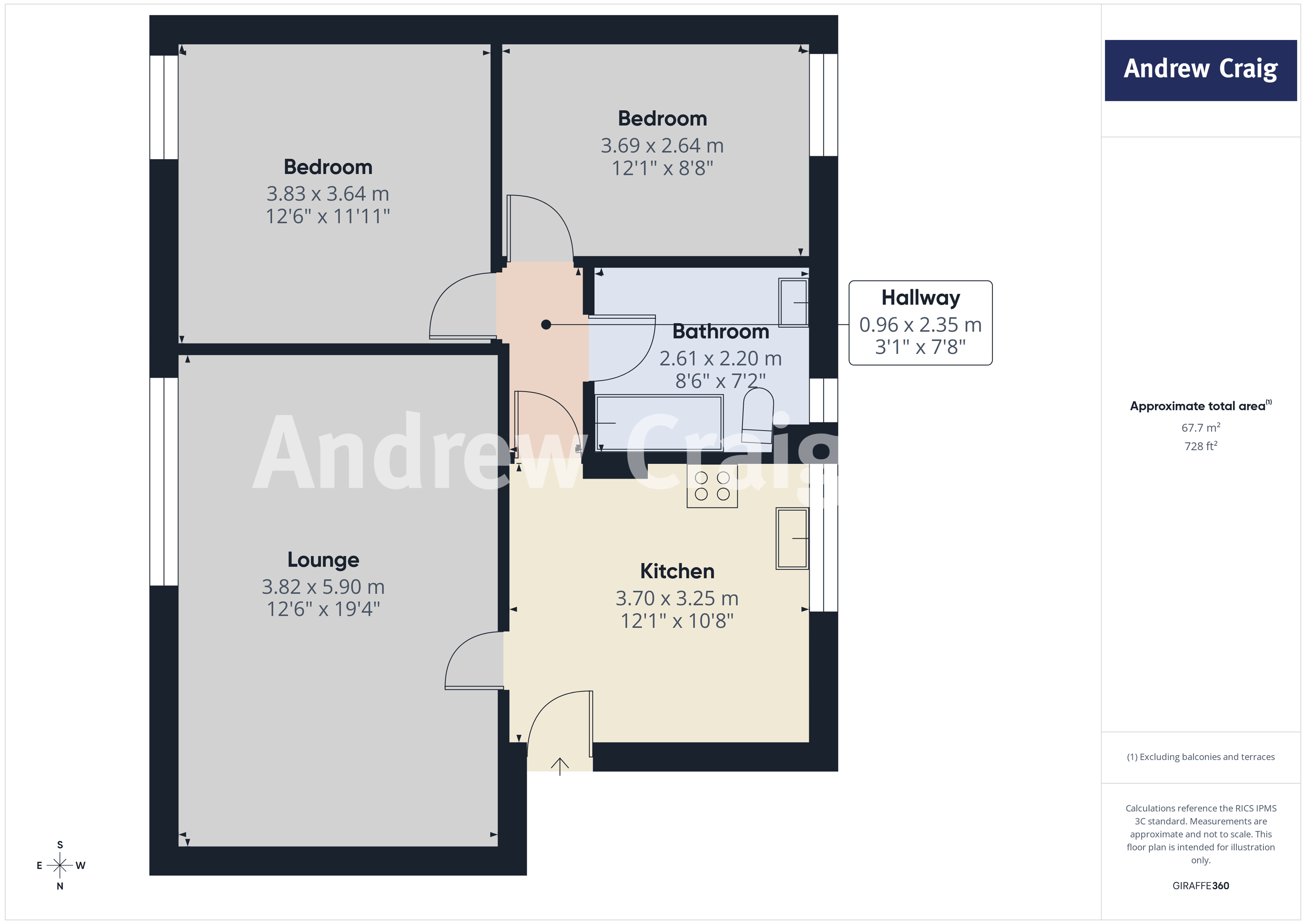 Flat 2, 11 Mallowburn Crescent, Kenton floorplan