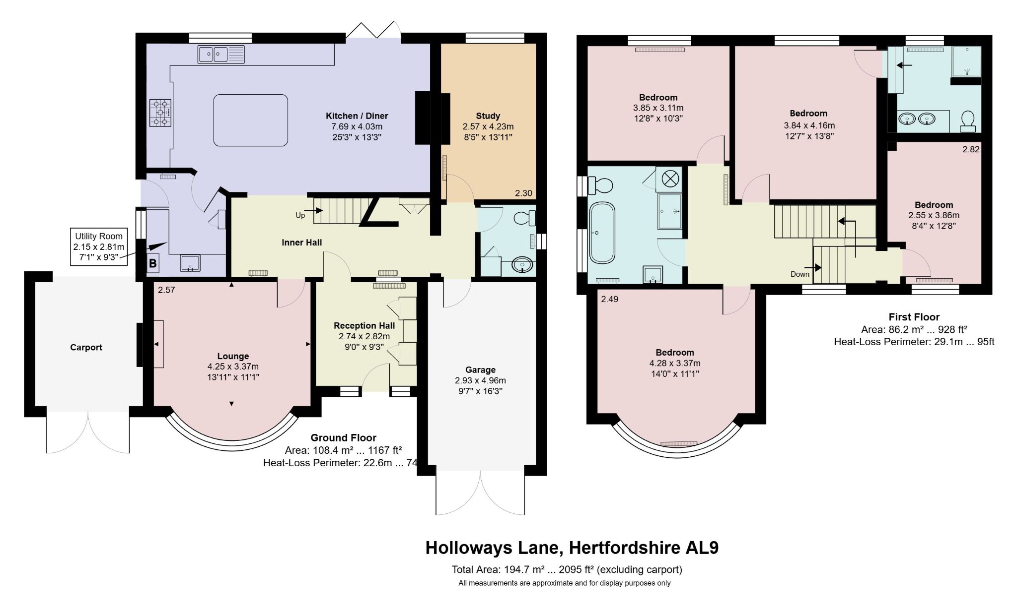 30 Holloways Lane, Welham Green floorplan