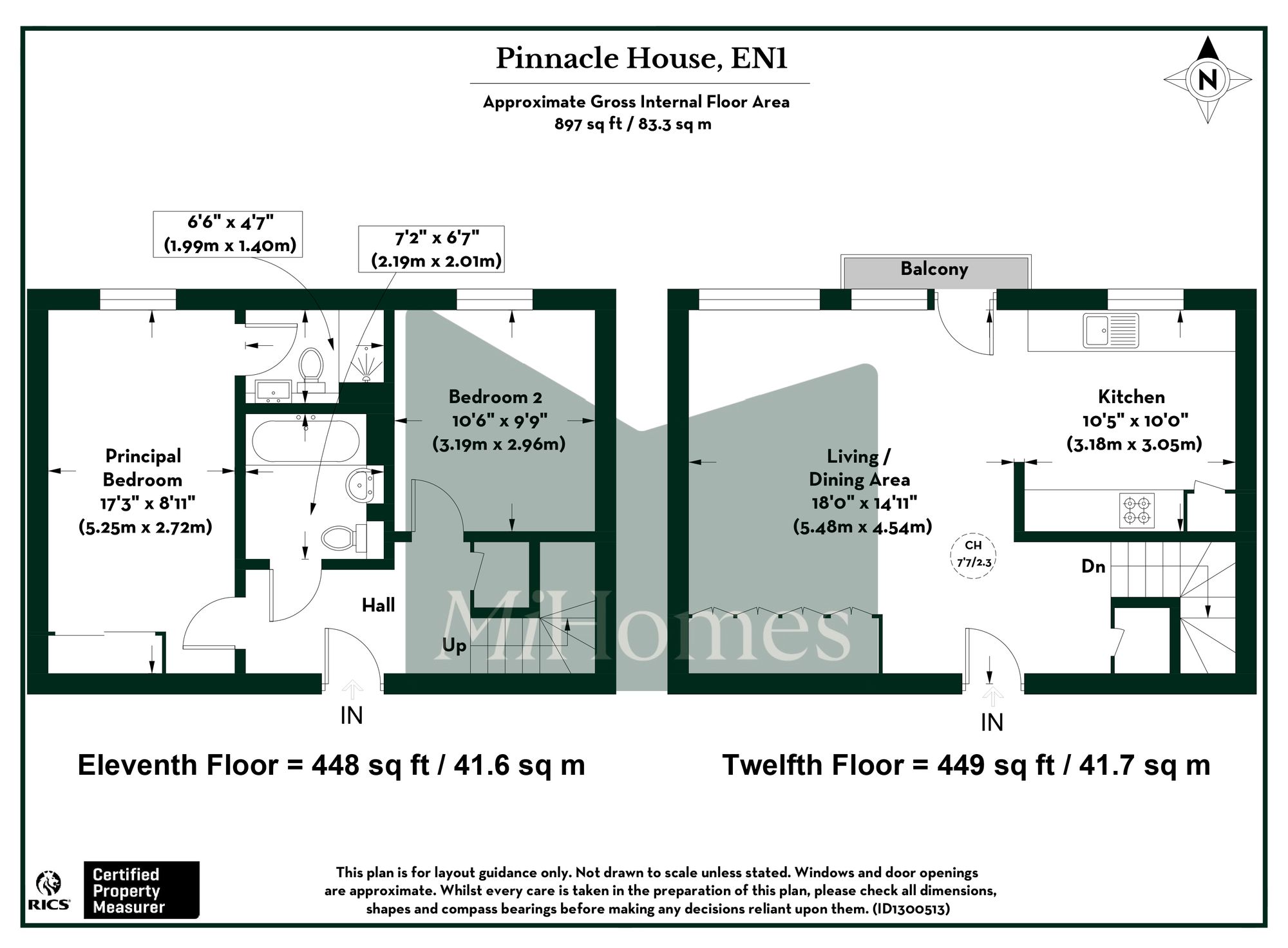 Flat 85, Pinnacle House 6A Colman Parade Southbury Road, Enfield floorplan
