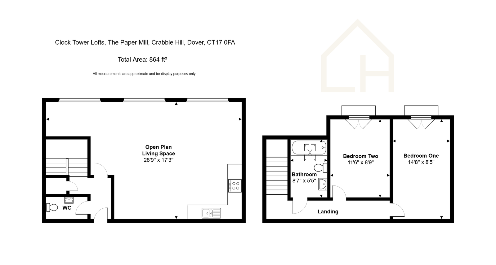 The Paper Mill,17 Clock Tower Lofts, Crabble Hill, Dover floorplan