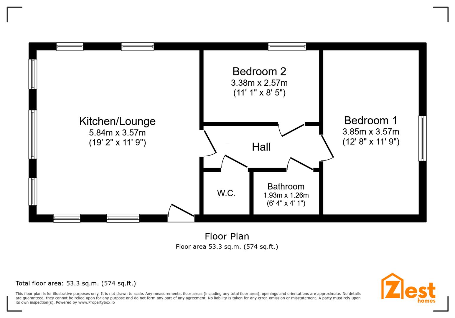 Q12 Seaview Holiday Park, St. Johns Road, Whitstable floorplan