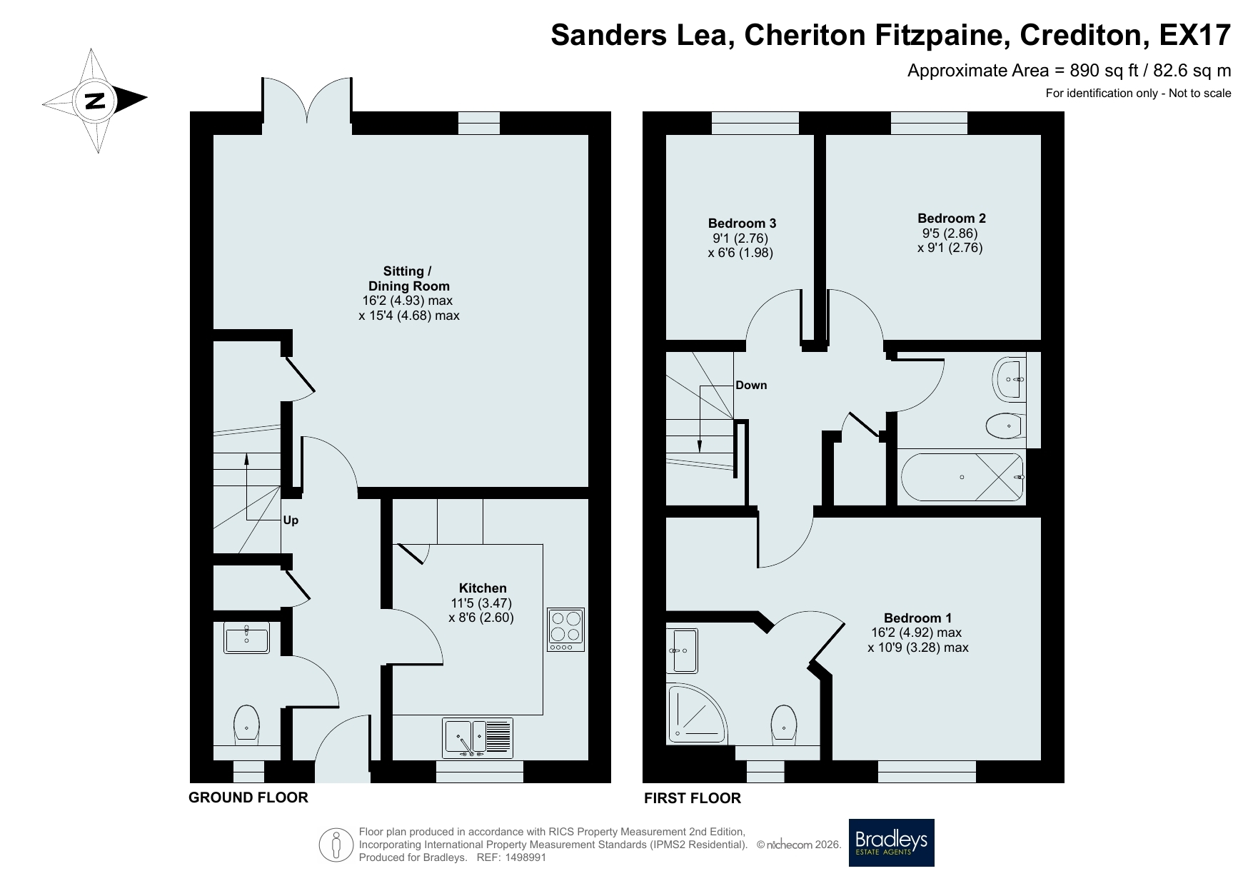 22, Sanders Lea, Crediton floorplan