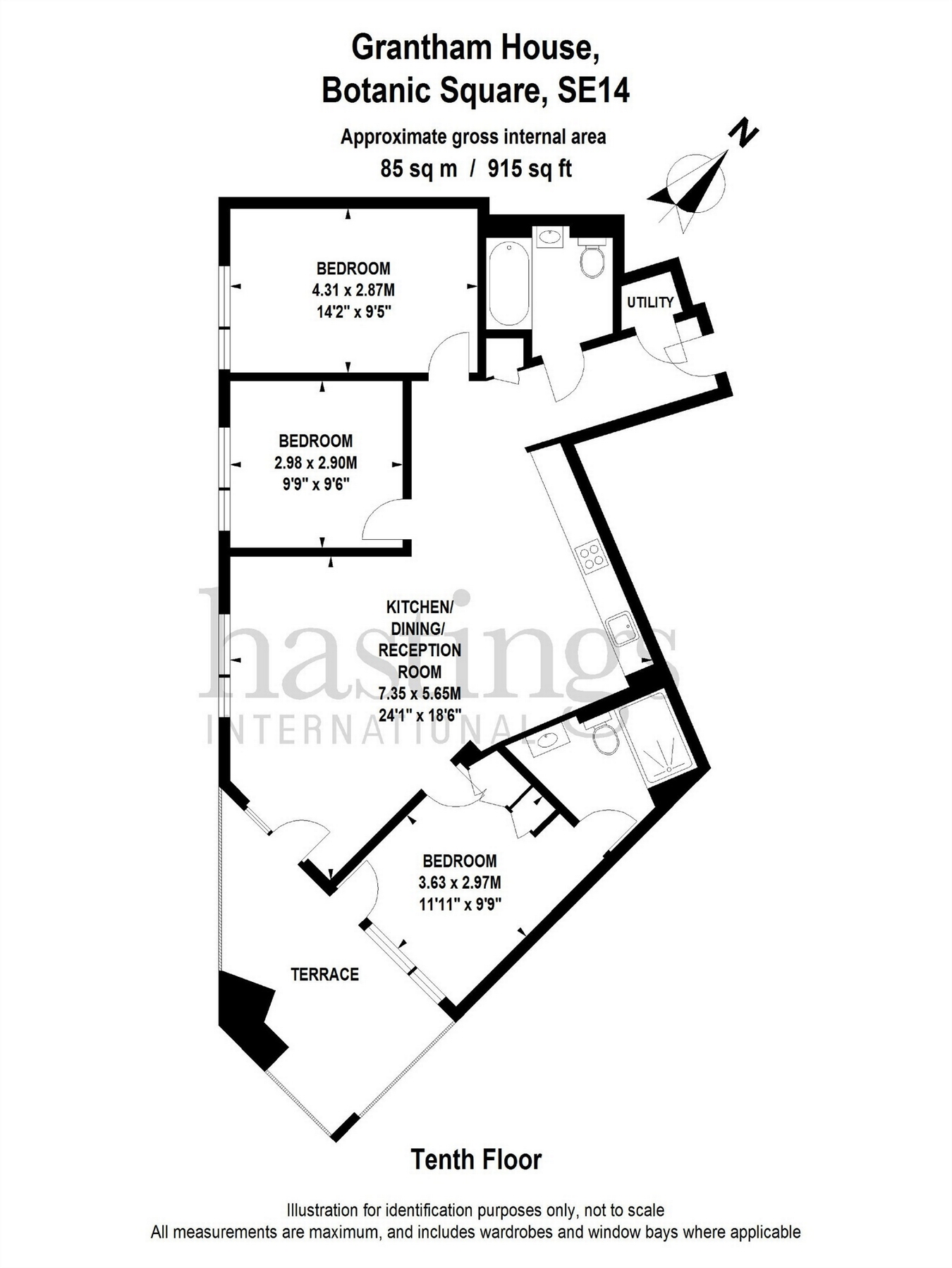 3 Bedrooms Flat to rent in Grantham House, City Island, Canary Wharf E14