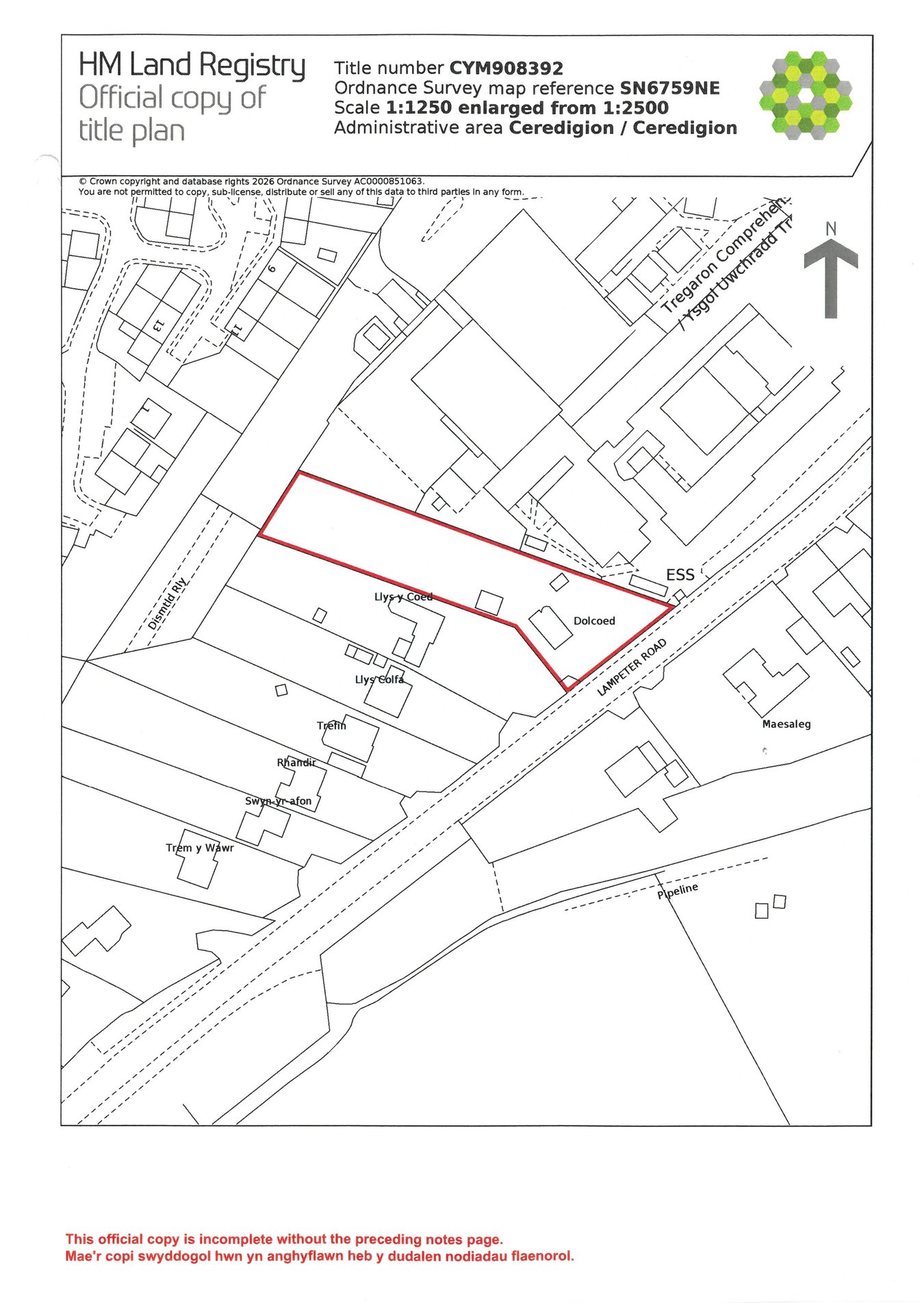 Dolcoed, Lampeter Road, Tregaron floorplan