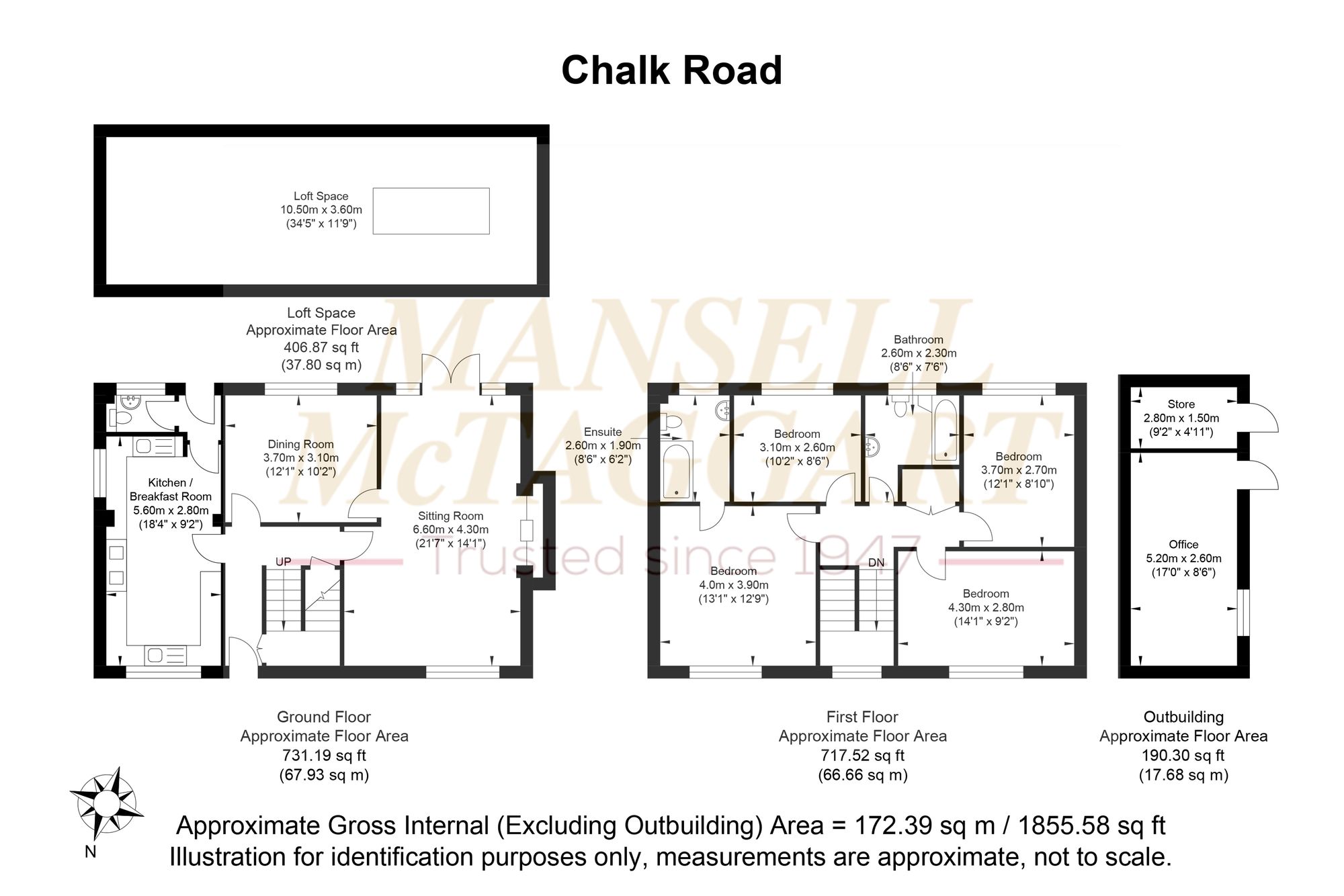 Woodcote, Chalk Road, Ifold floorplan