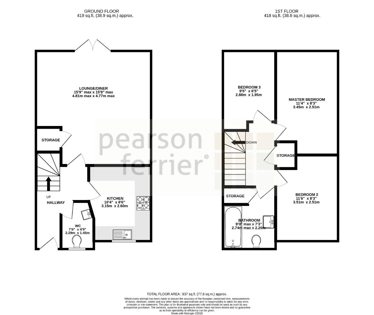 25, Rayleigh Close, Manchester floorplan