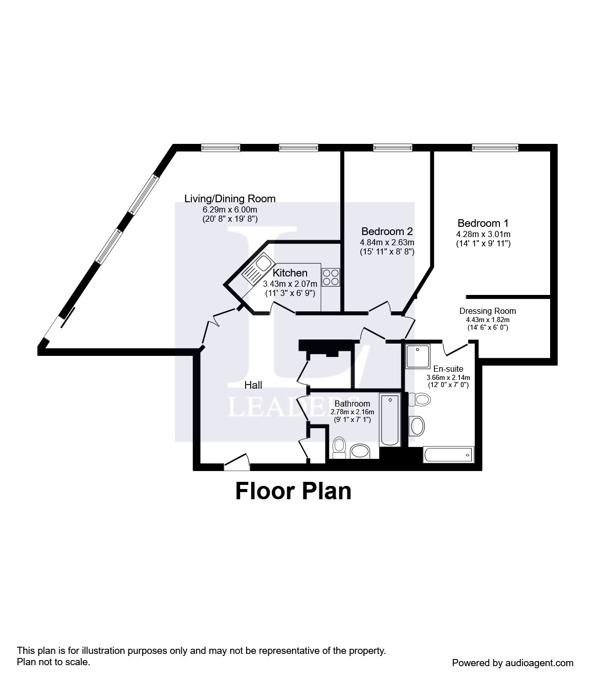 2 Bedrooms Flat to rent in The Quays, Salford M50