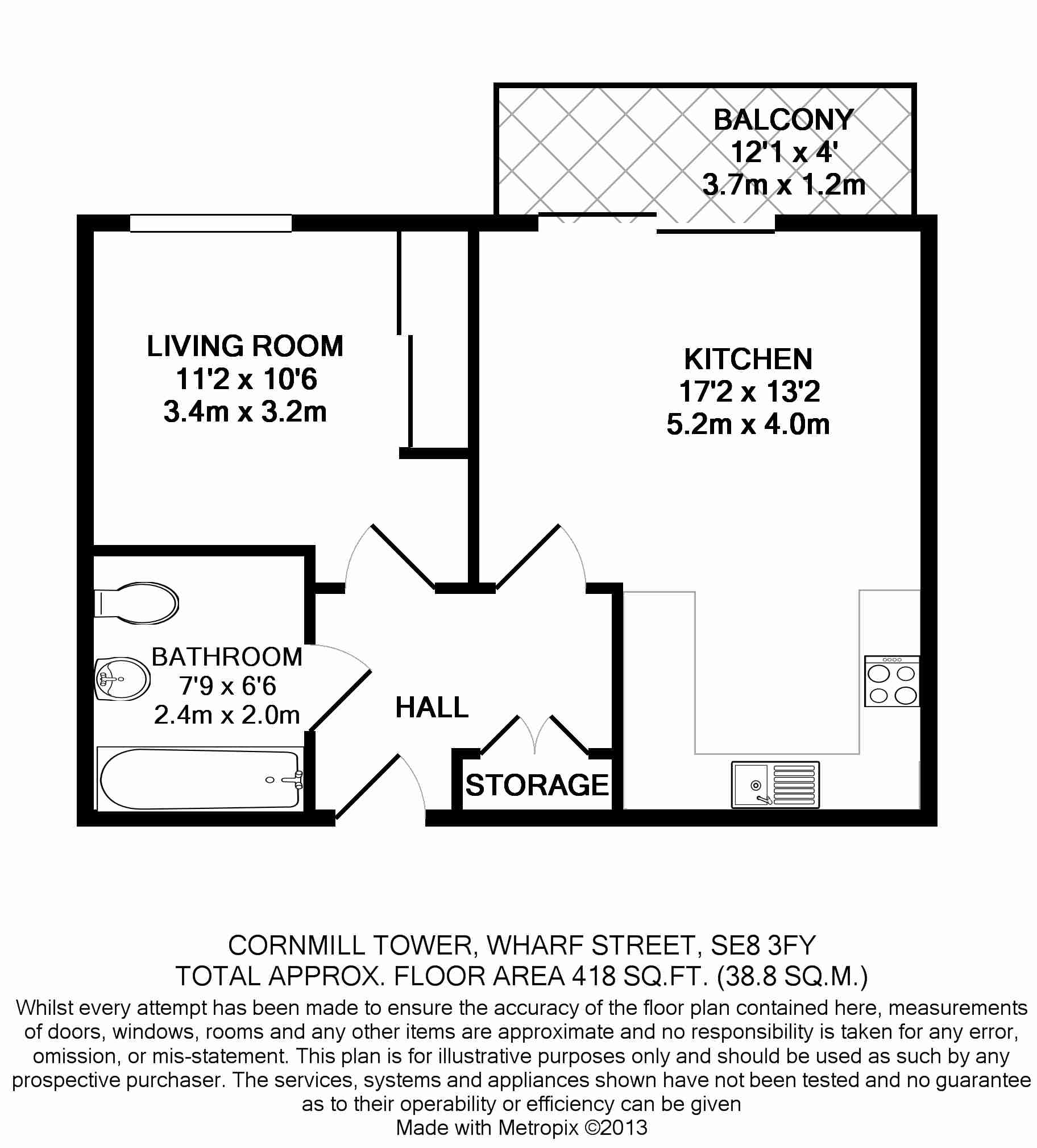 1 Bedrooms Flat to rent in 4 Wharf Street, London SE8