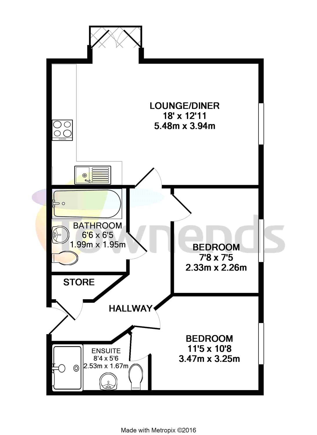 2 Bedrooms Flat to rent in Denham Road, Egham TW20