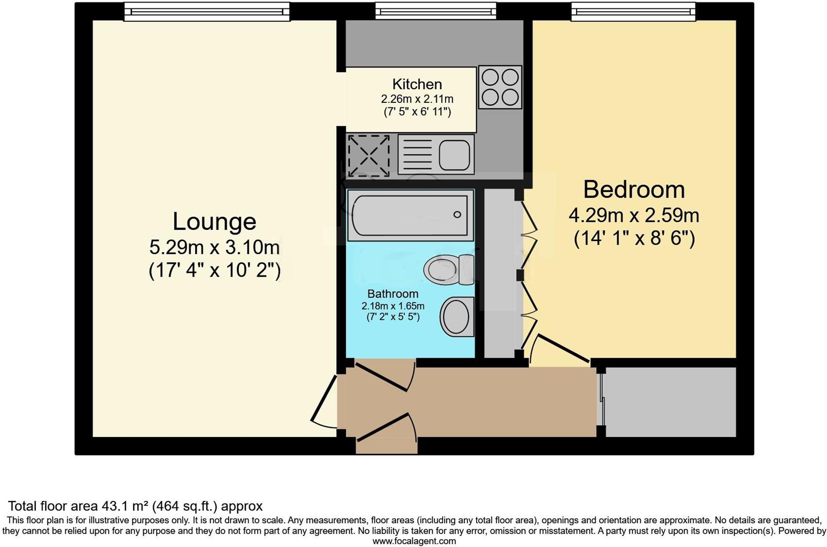 Flat 17, Merryfield Court, Marine Parade, Seaford floorplan