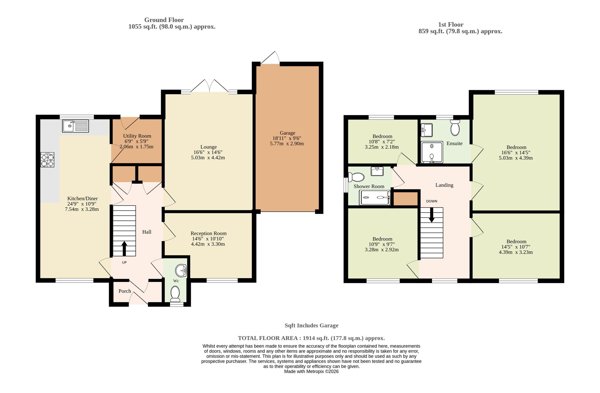 1 James Gray Close, Great Yarmouth floorplan