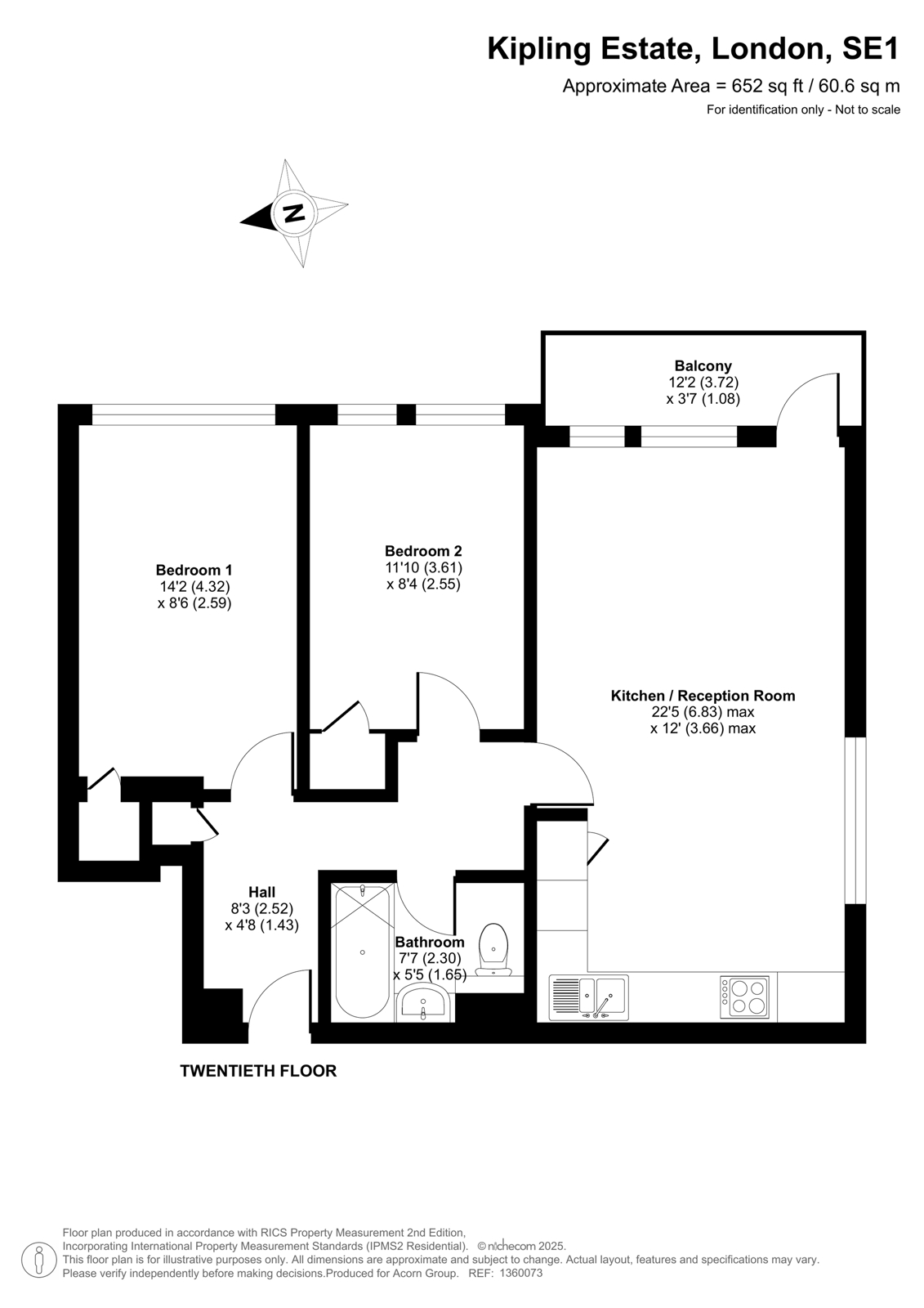 Flat 78, Simla House,, Kipling Estate, London floorplan