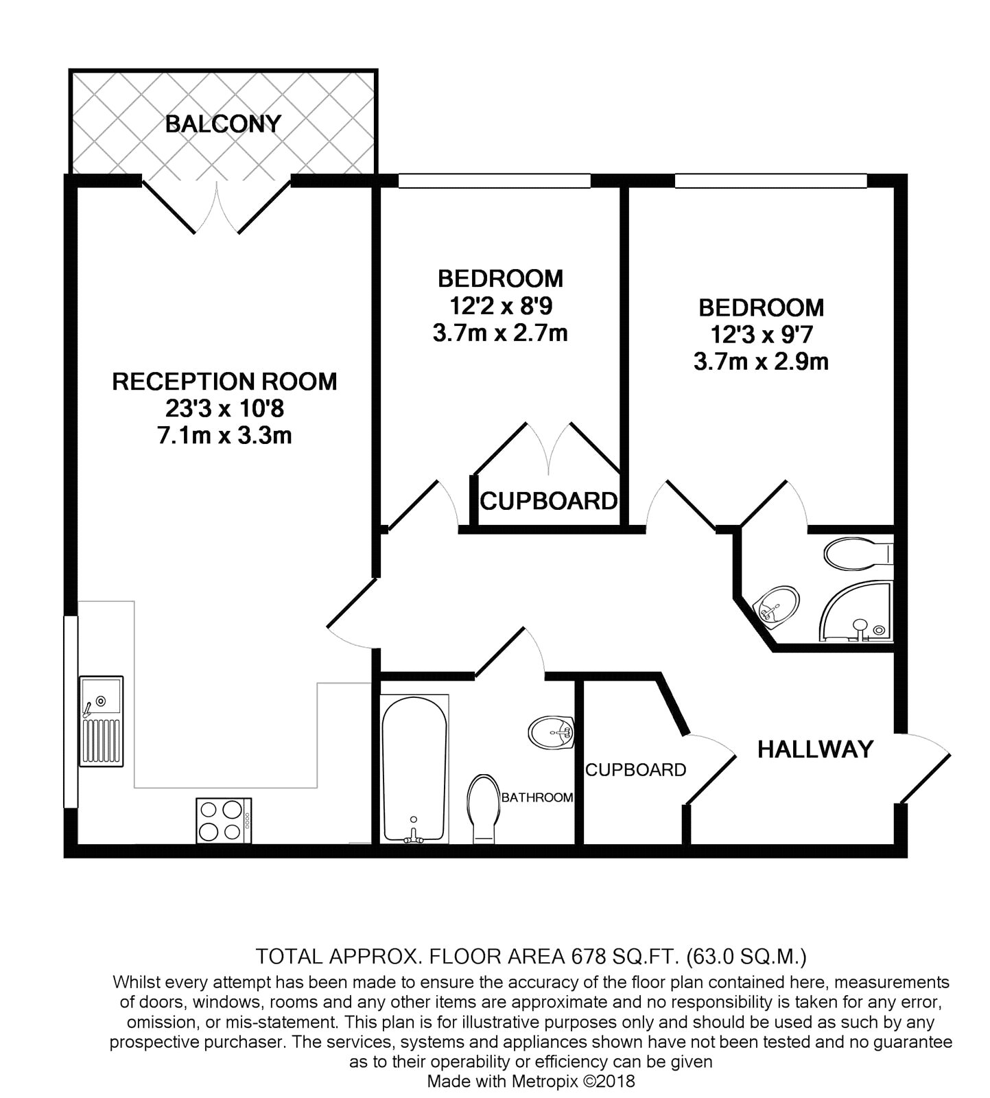 2 Bedrooms Flat for sale in Kendra Hall Road, South Croydon CR2